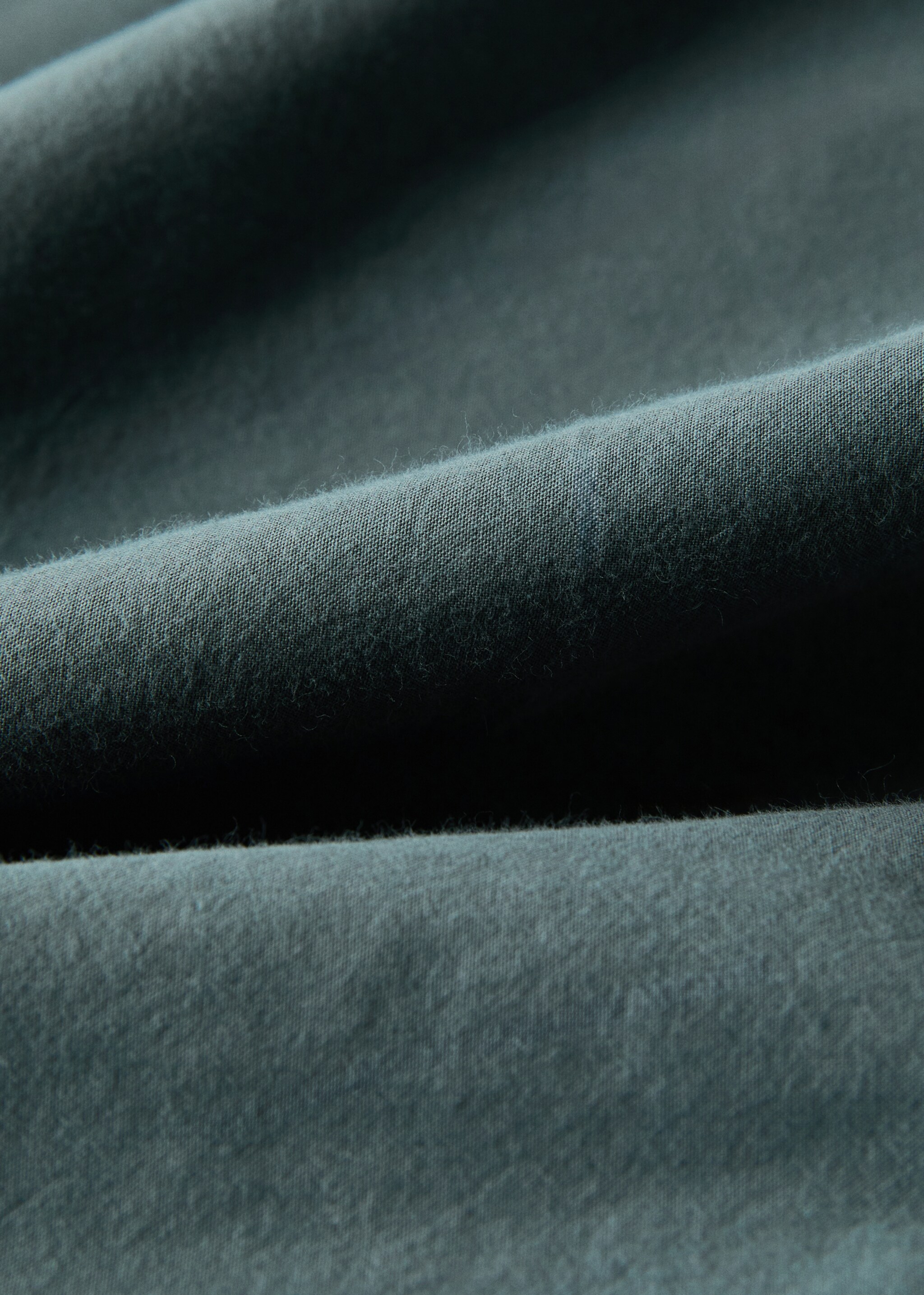 Washed cotton duvet cover King bed - Details of the article 2, Ink Blue. Ref: 17001649-00.