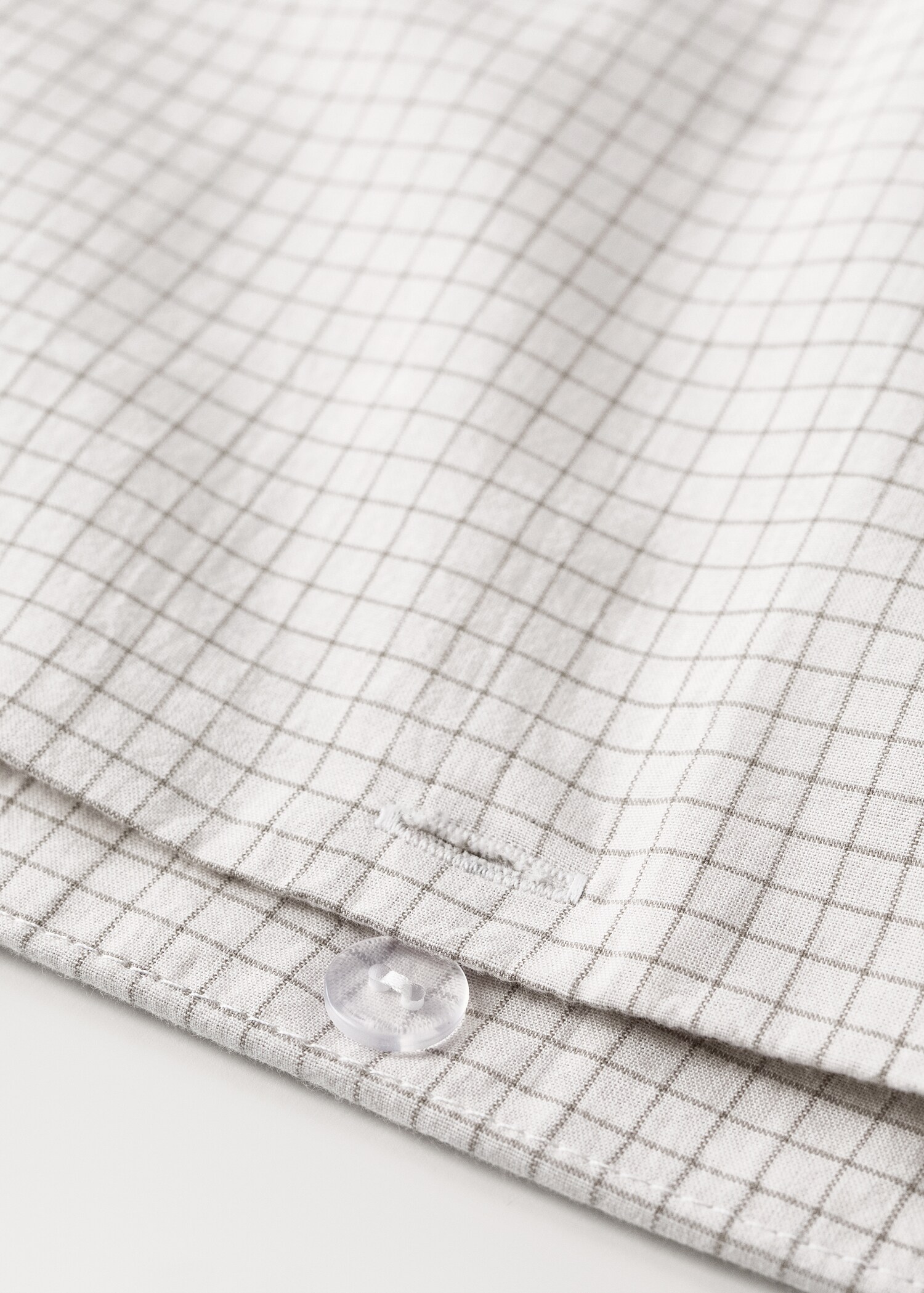 Children's duvet cover in yarn-dyed cotton with mini-check pattern for 90 cm bed - Details of the article 2