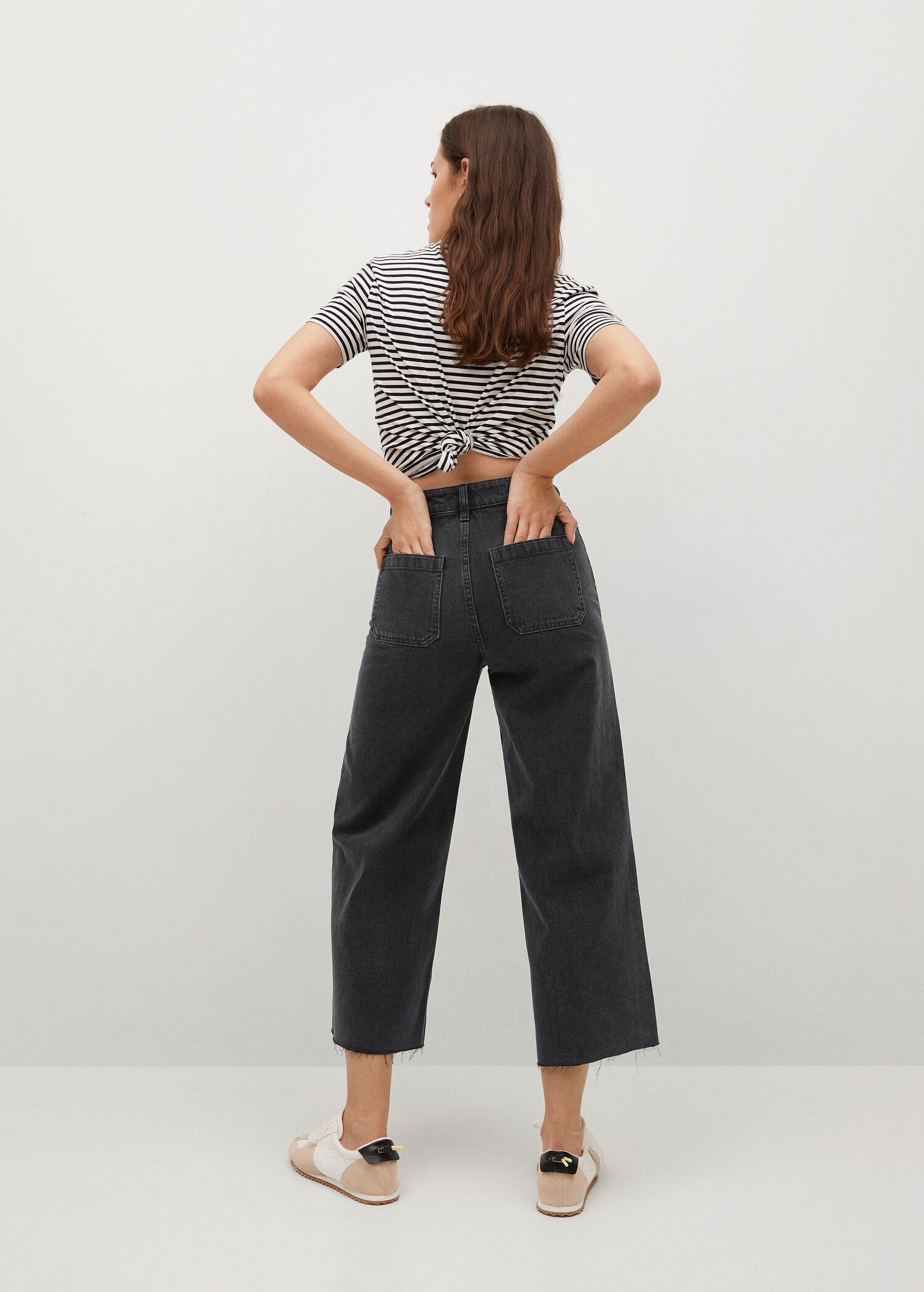 Jeans culotte tiro alto - Reverso del artículo