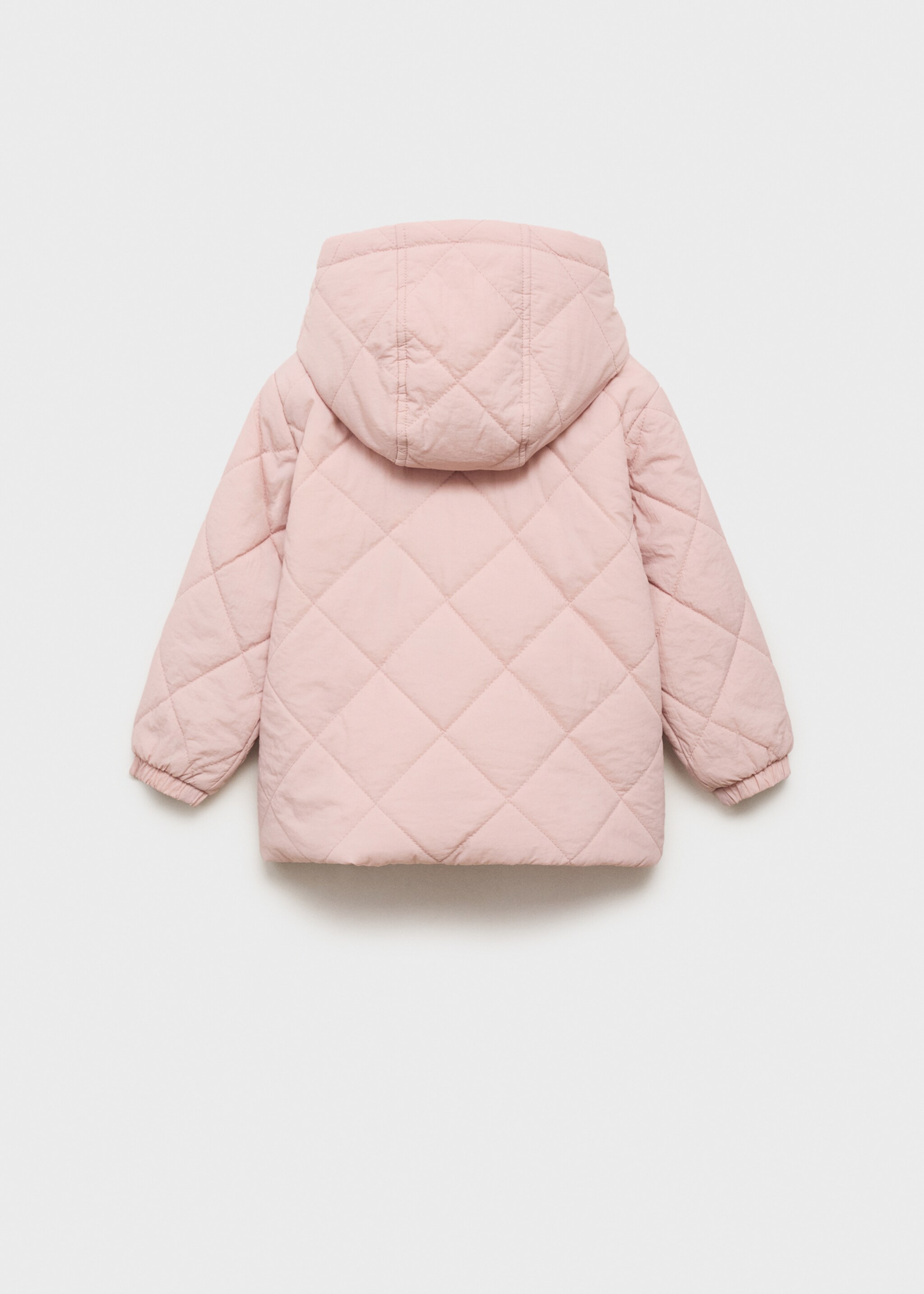 Hood quilted coat - Reverse of the article