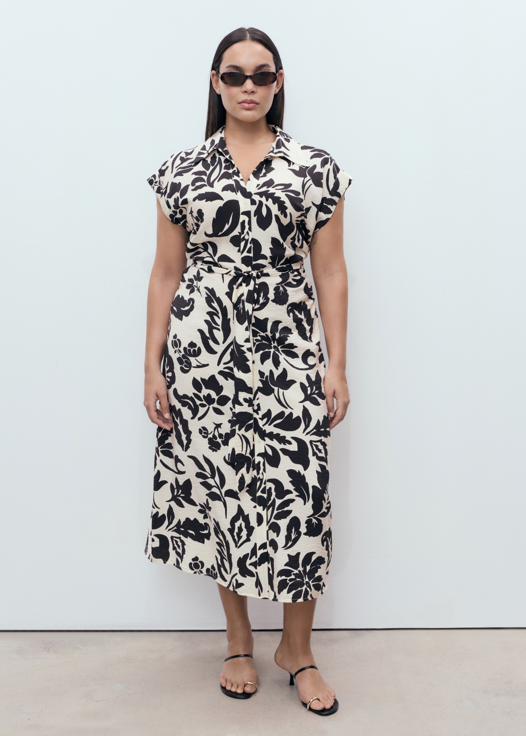 Vestido camisero estampado floral - Detalle del artículo 3