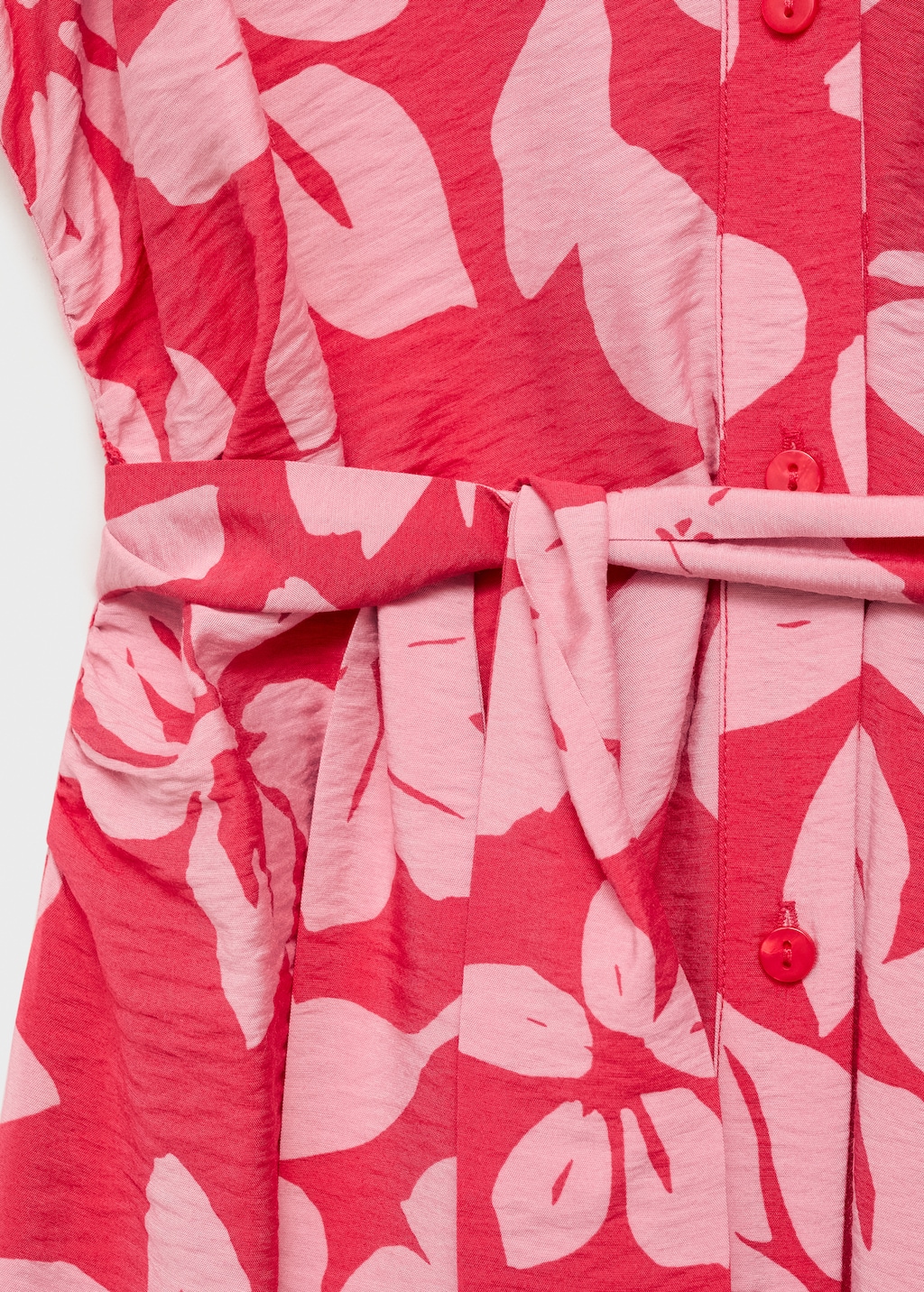 Floral-print shirt-style dress