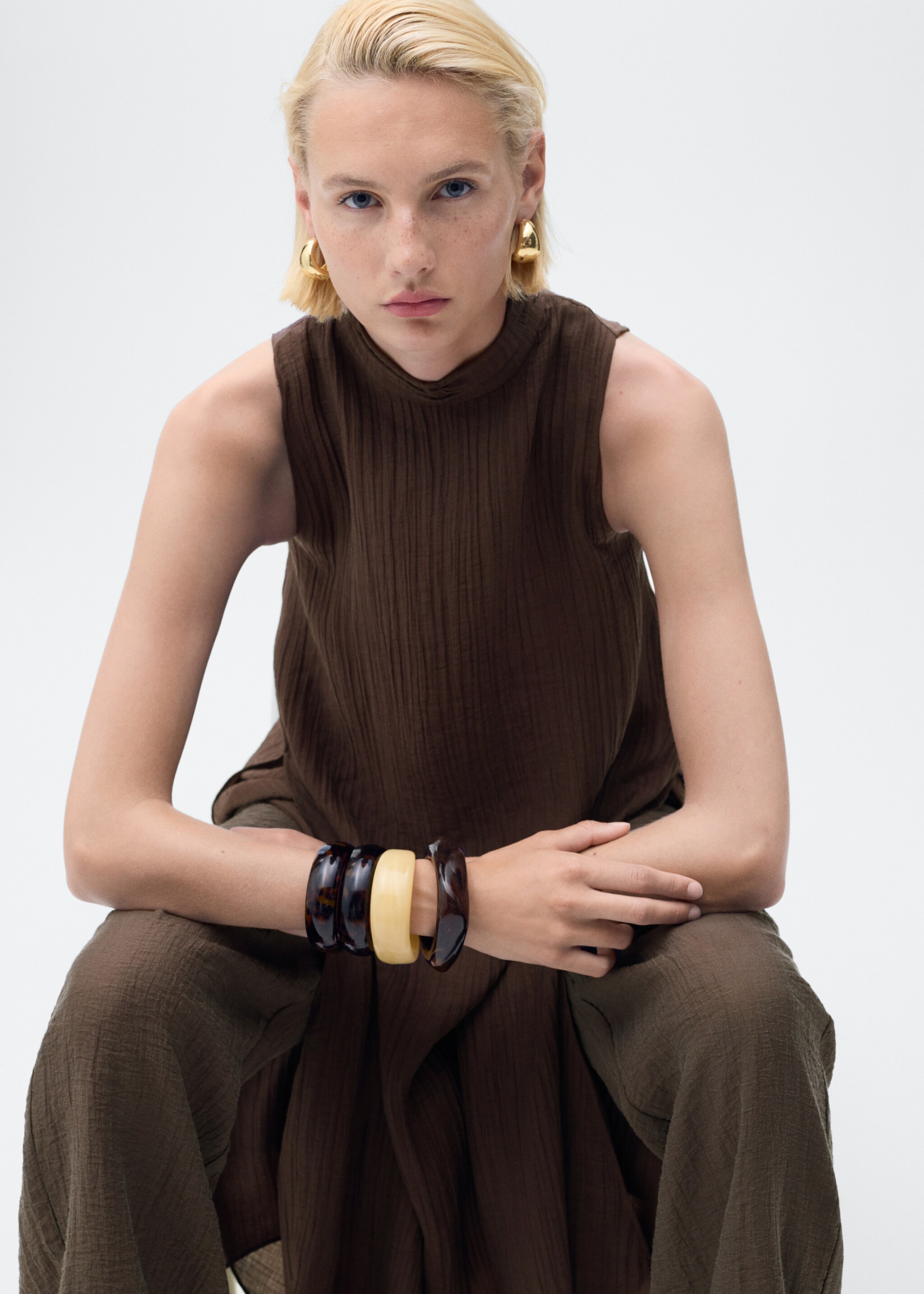 Halter-neck lyocell dress - Details of the article 6
