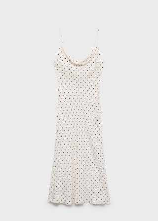 Mango Draped Neckline Long Dress