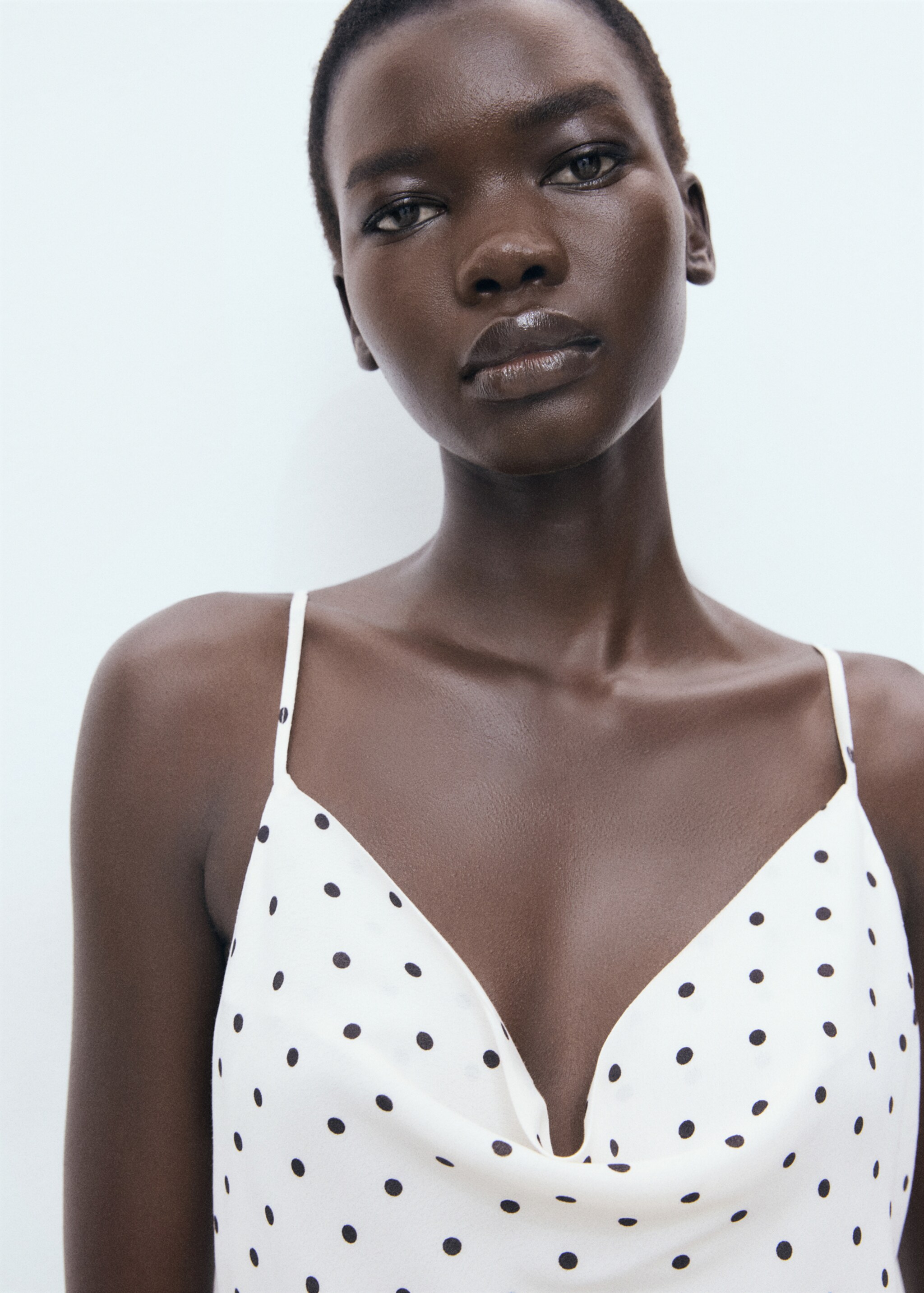 Long dress with draped neckline - Details of the article 1