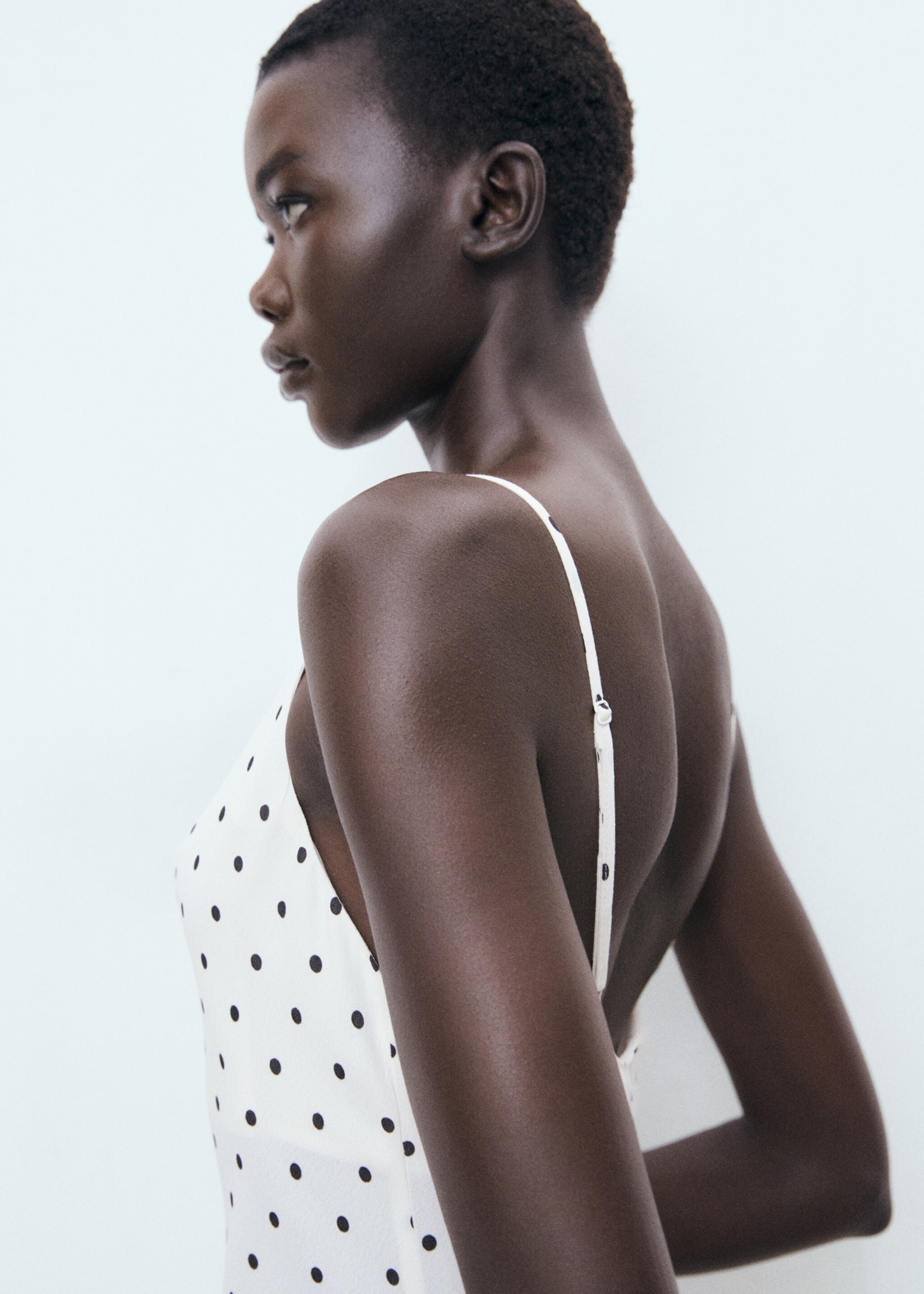 Long dress with draped neckline - Details of the article 6