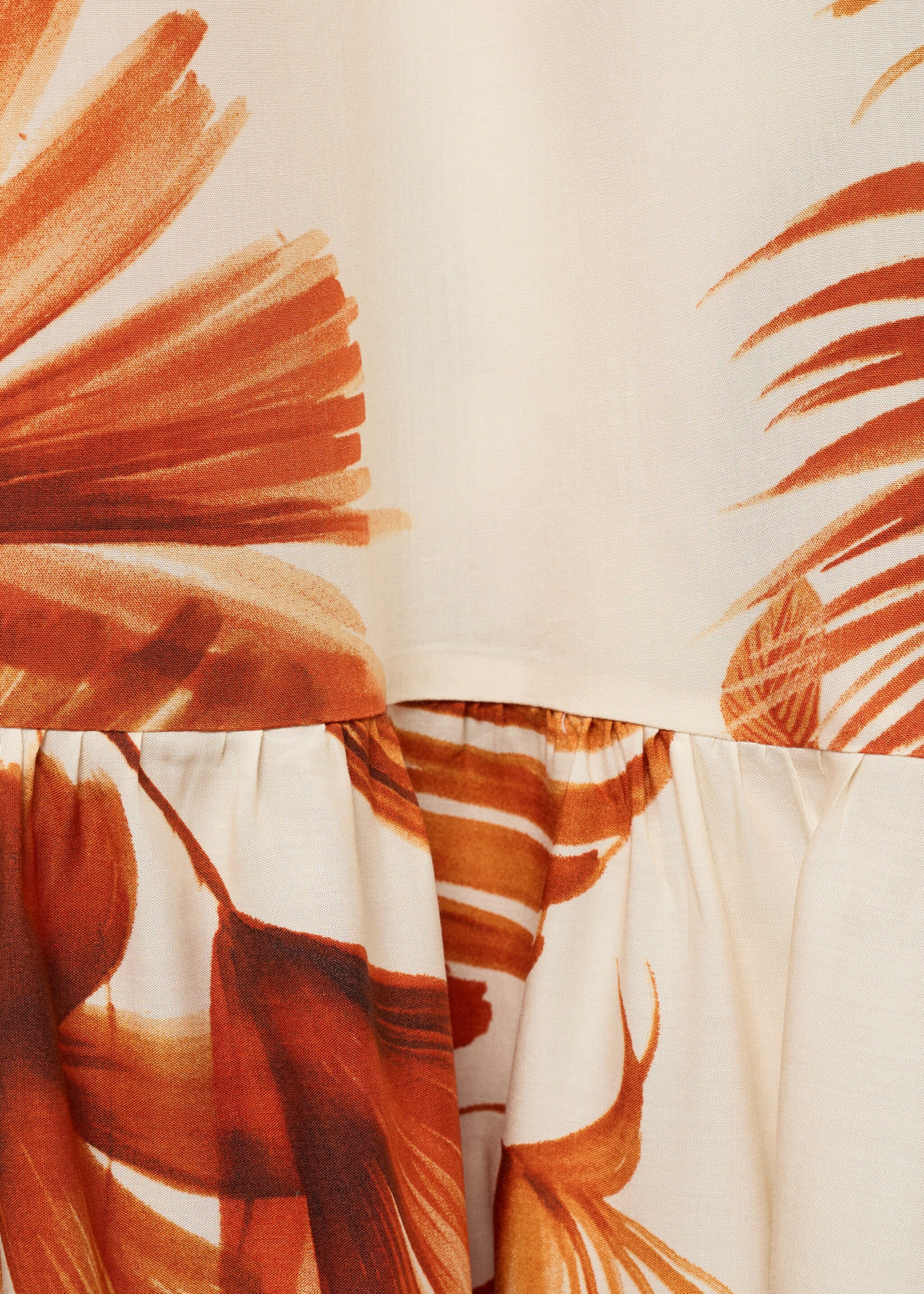 Palm tree print halter dress - Details of the article 0