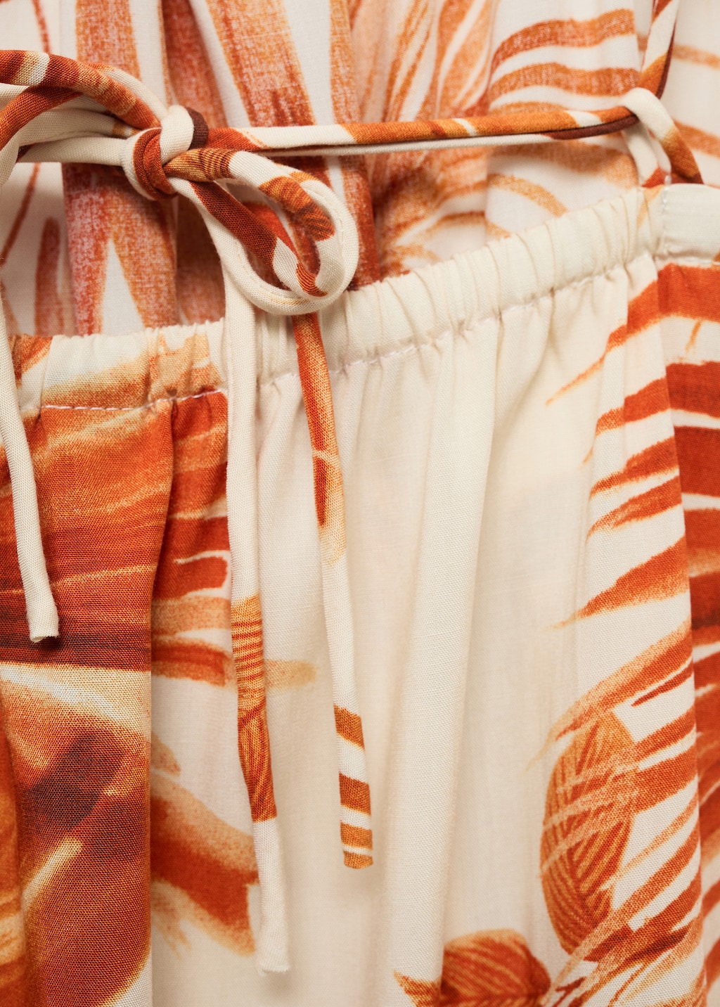 Palm-tree print halter dress