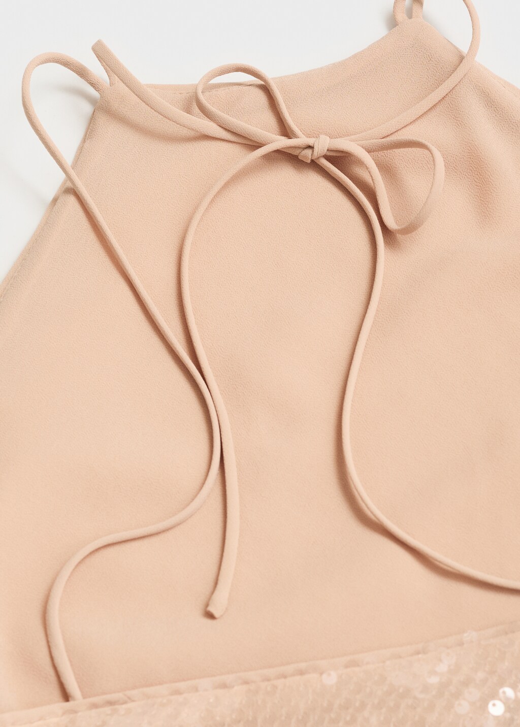 Mango Sequined halter neck dress