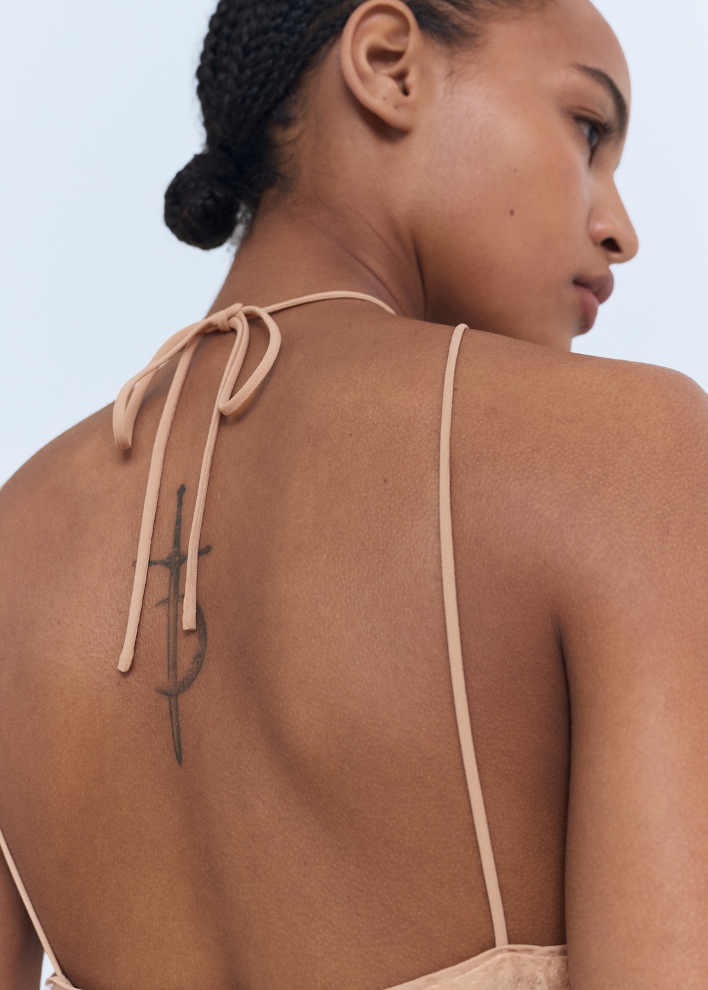 Sequined halter neck dress