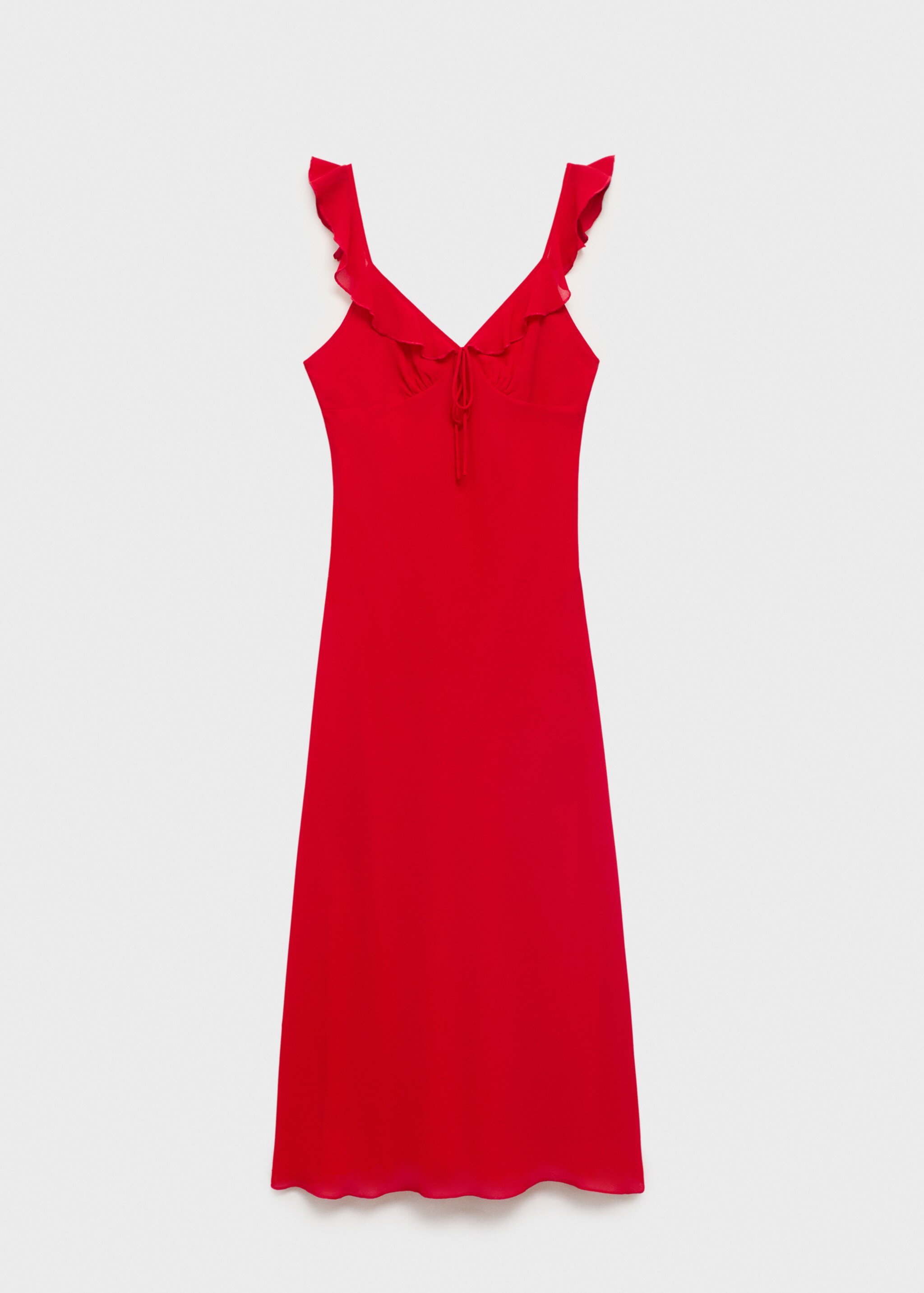 Robe midi à encolure à volants - Article sans modèle