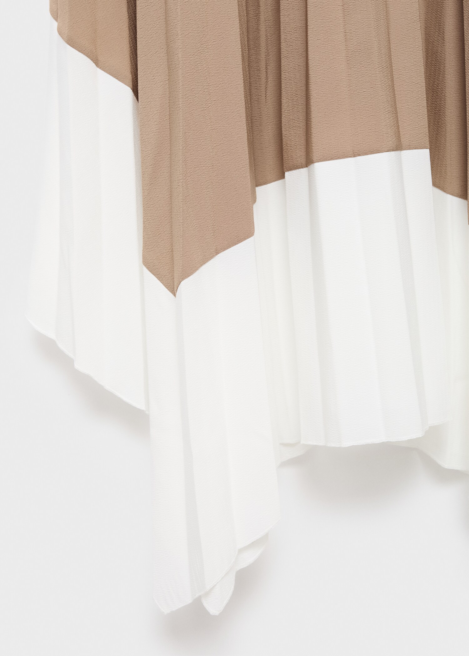 Vestido plisado combinado - Detalle del artículo 0