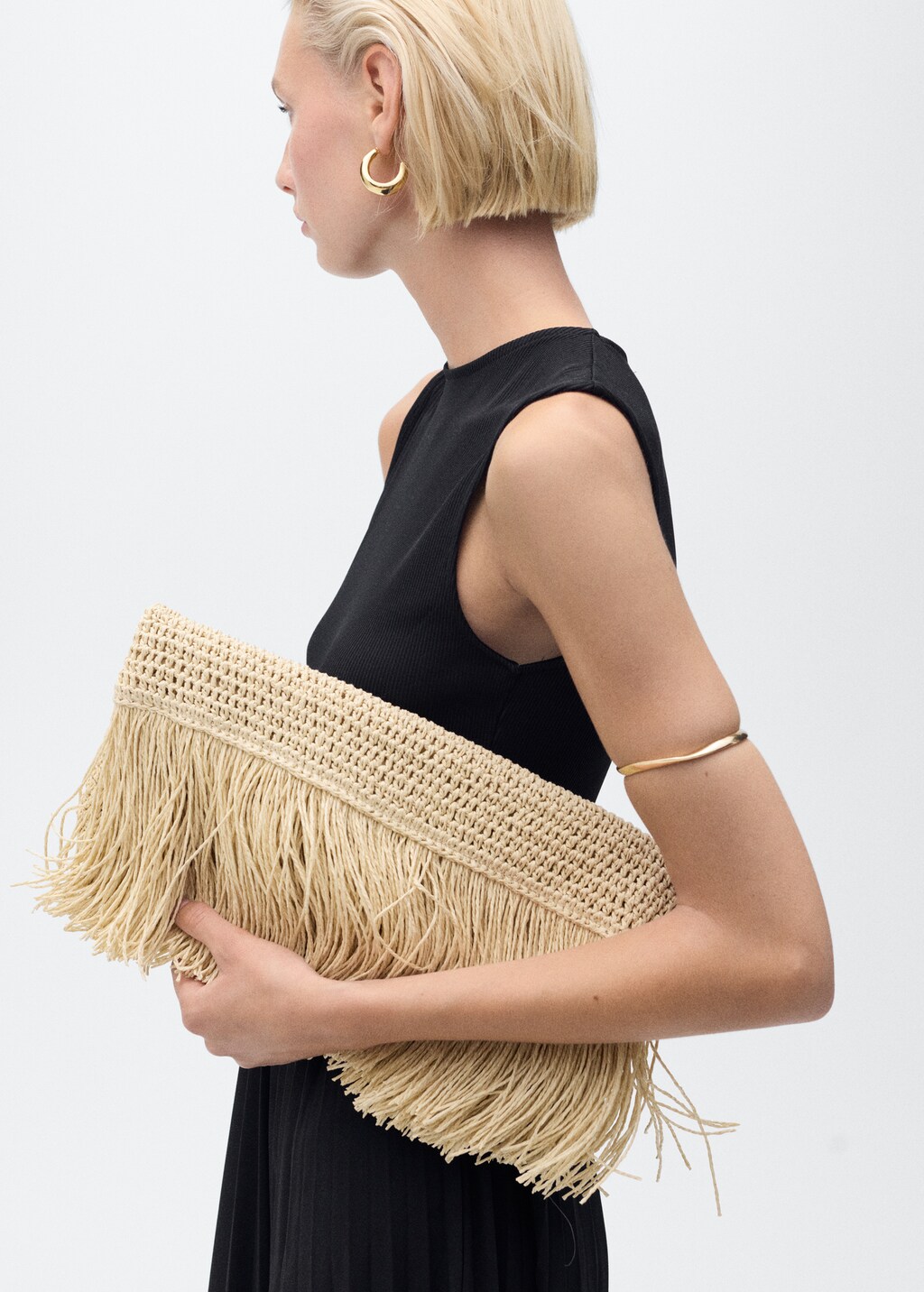 Combined pleated dress - image 4