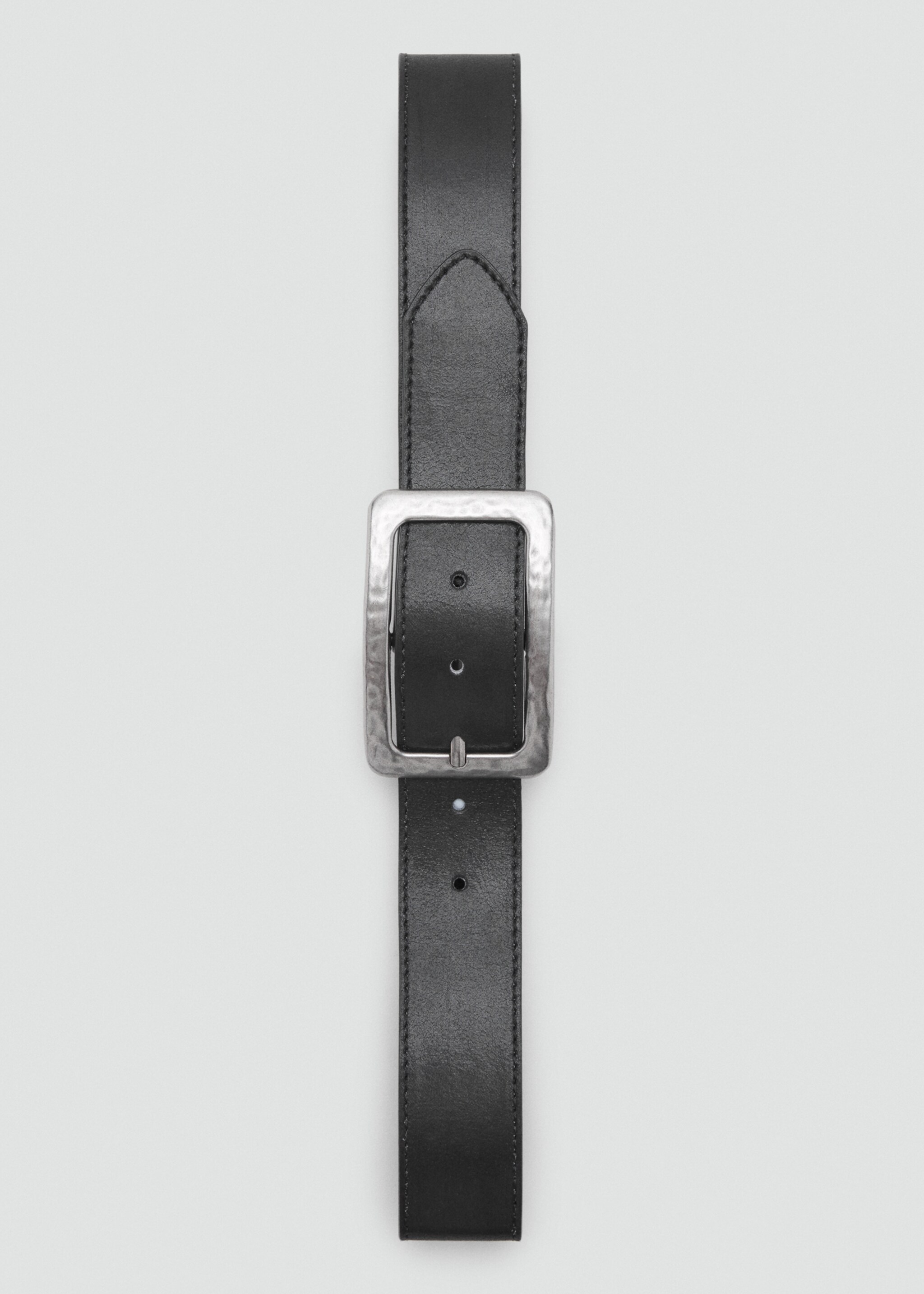 Textured square buckle belt - Details of the article 2