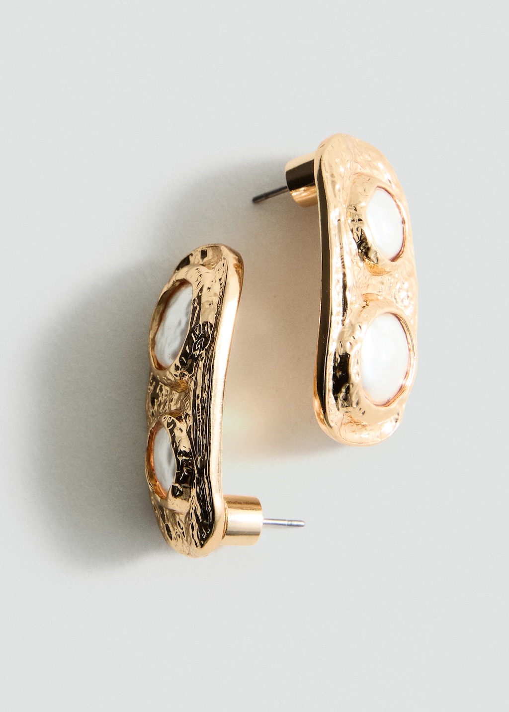 Combined textured earrings