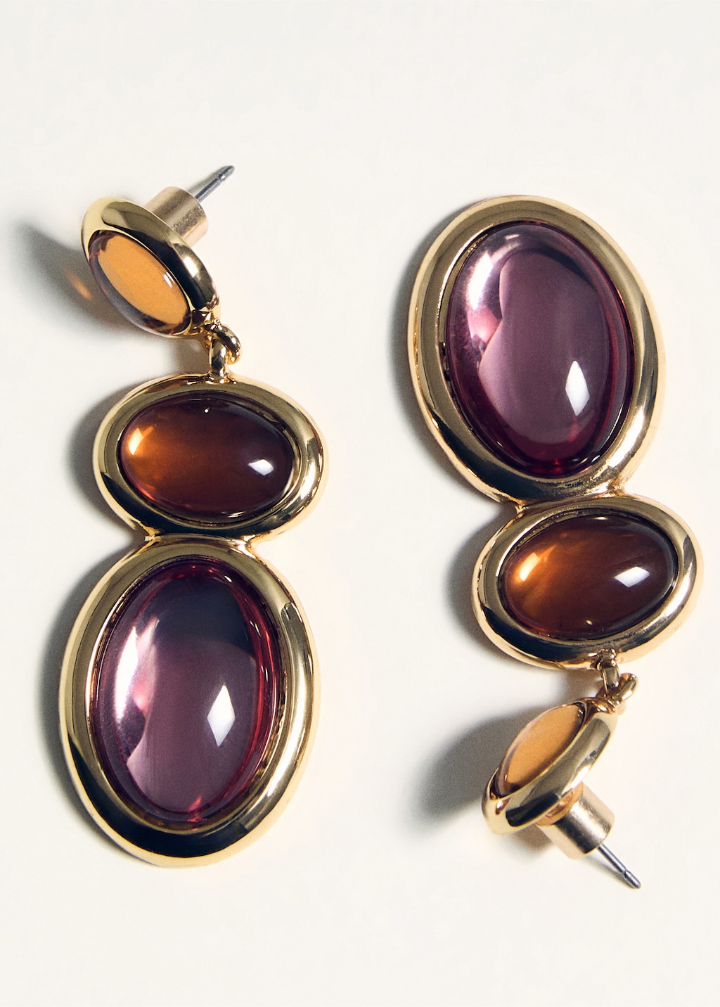 Mixed pendant earrings