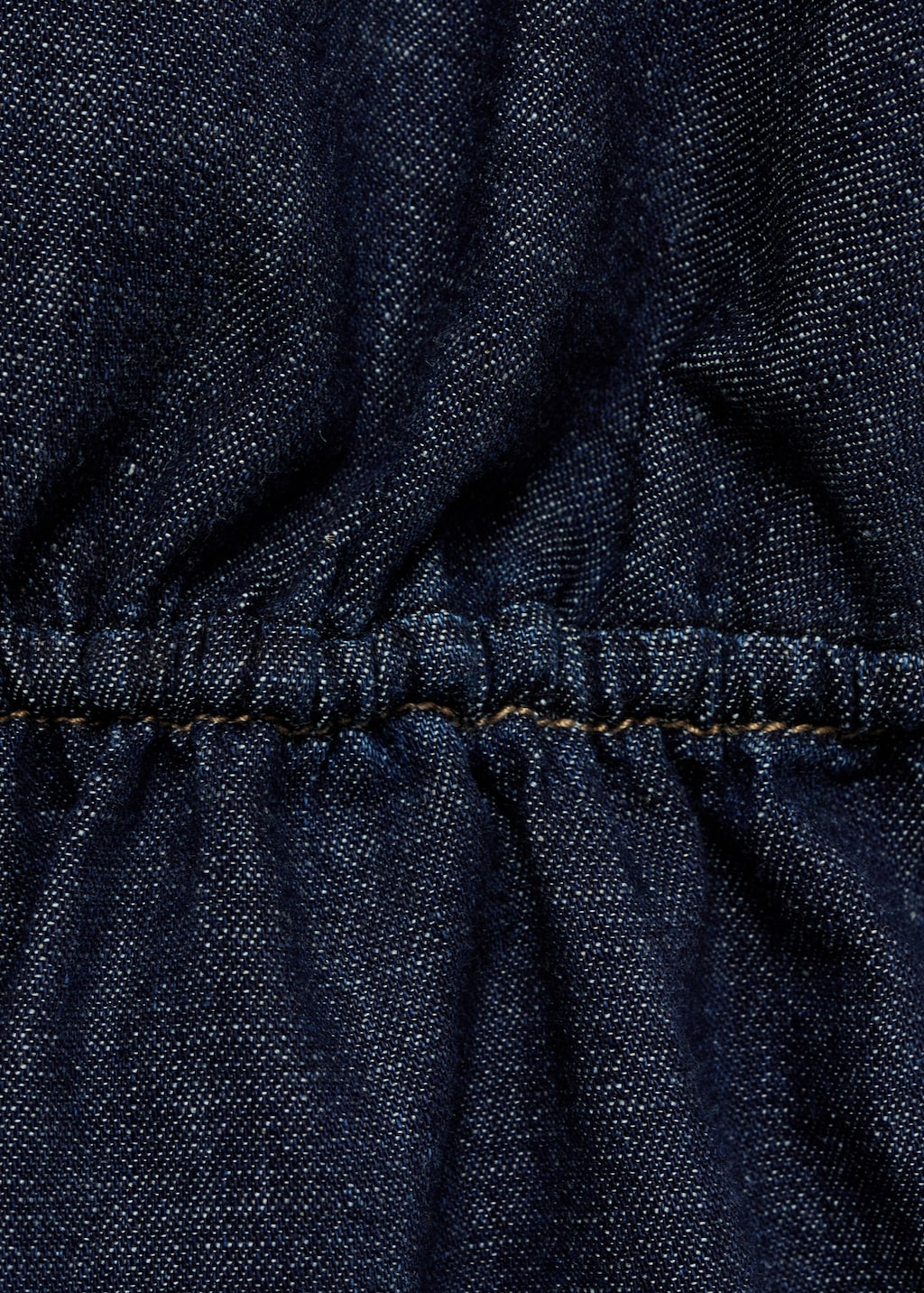 Mango V-neck denim top with bow thumbnail