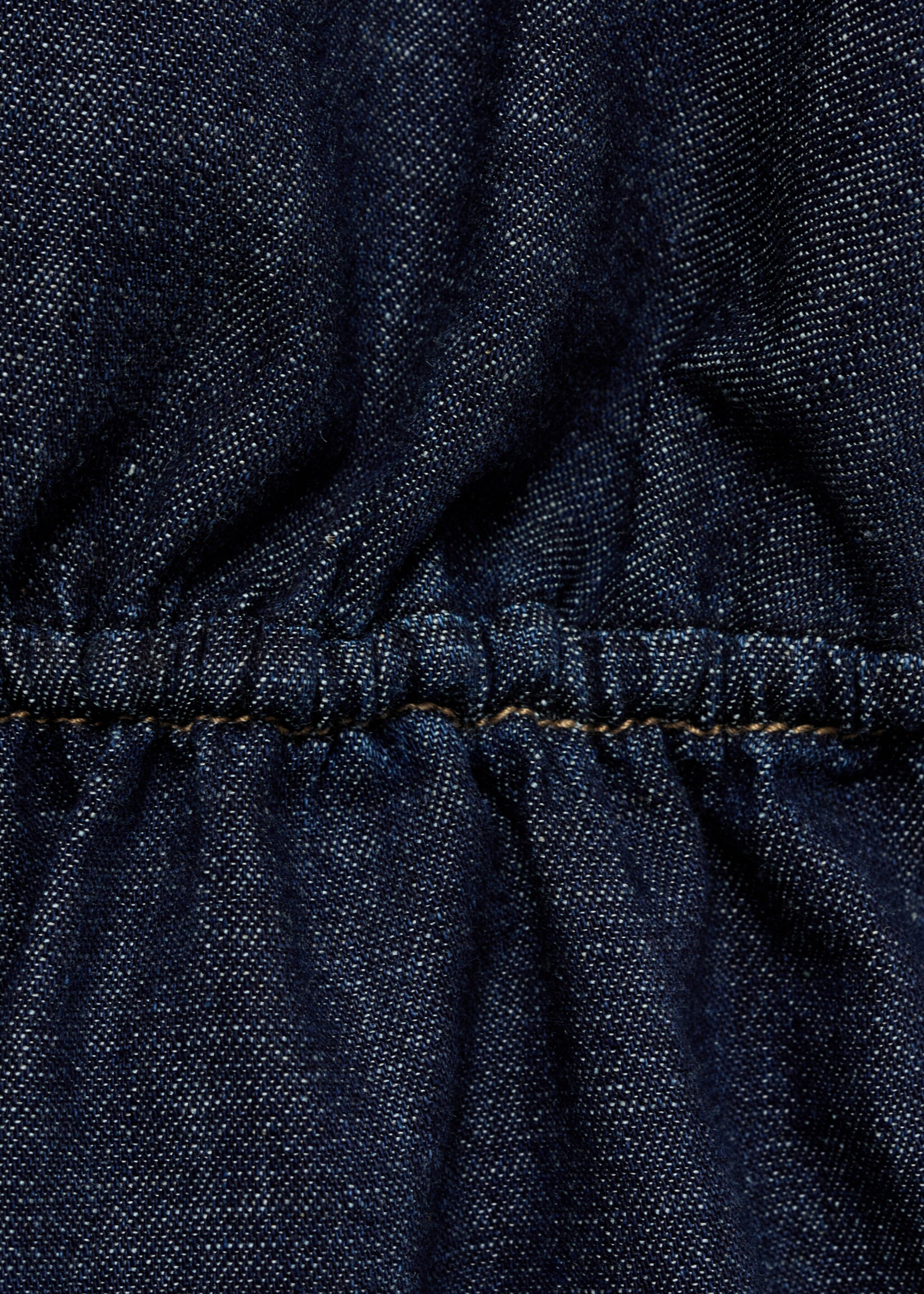Denim-Top mit V-Ausschnitt und Schleife - Detail des Artikels 0