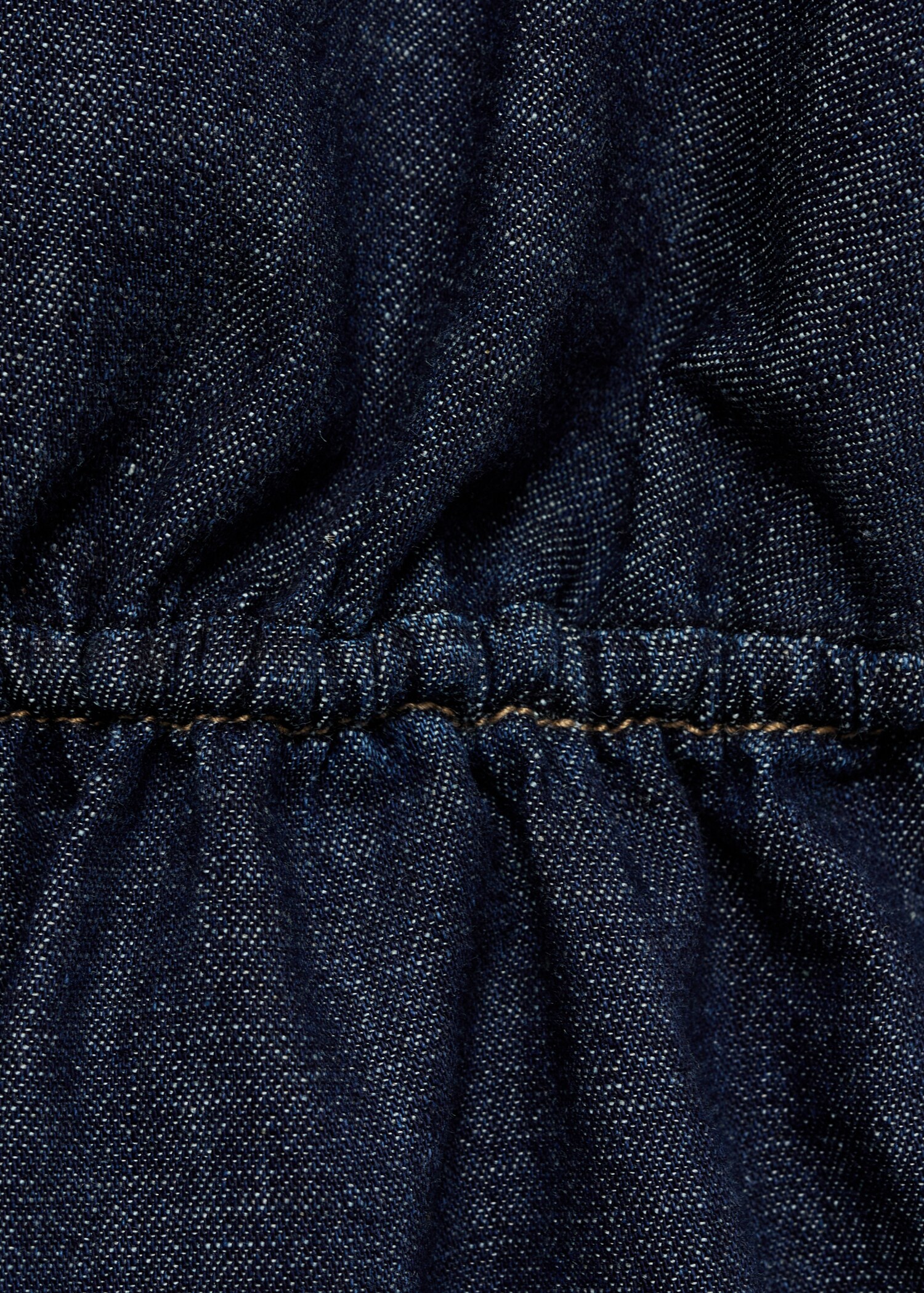 Denim-Top mit V-Ausschnitt und Schleife - Detail des Artikels 0