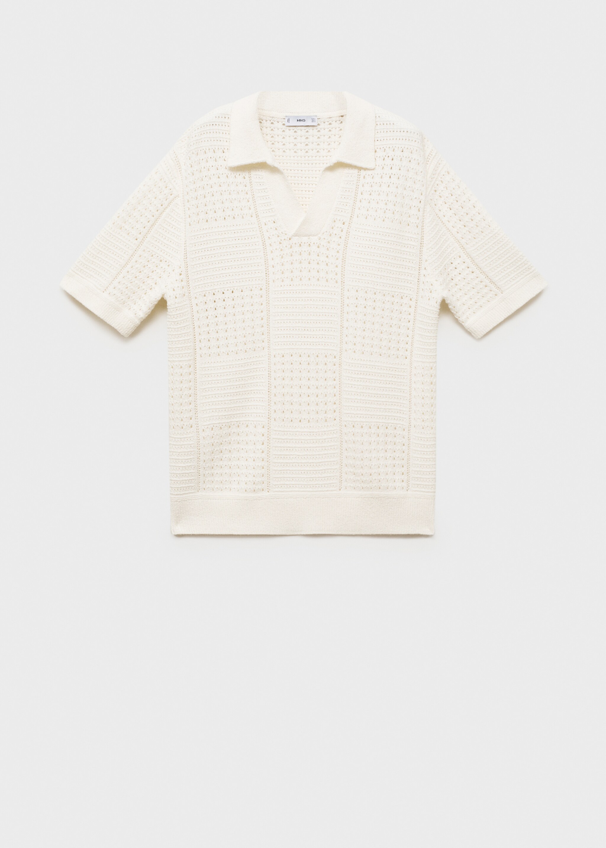 Baumwoll-Poloshirt mit Lochmuster - Artikel ohne Model