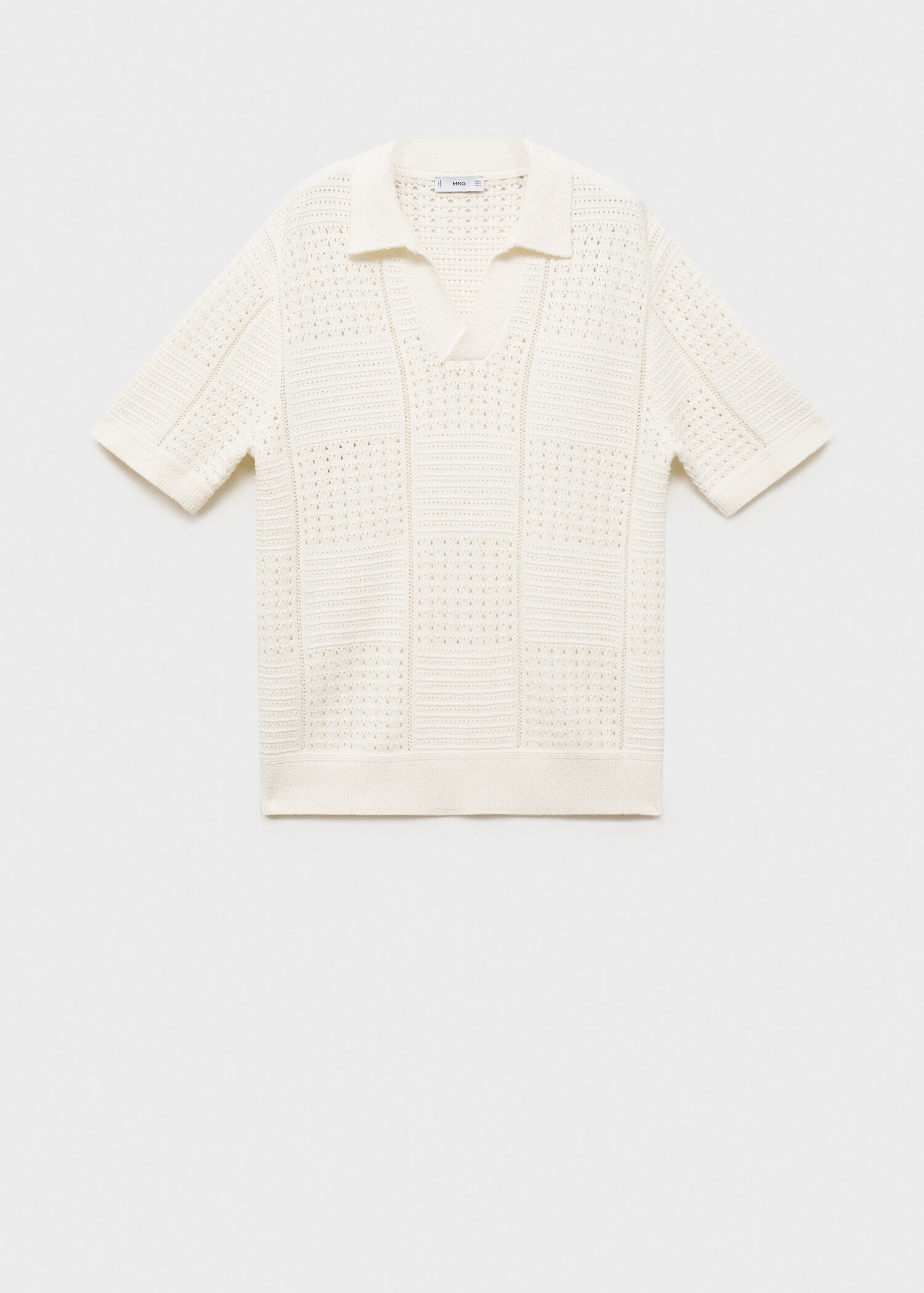 Baumwoll-Poloshirt mit Lochmuster - Artikel ohne Model