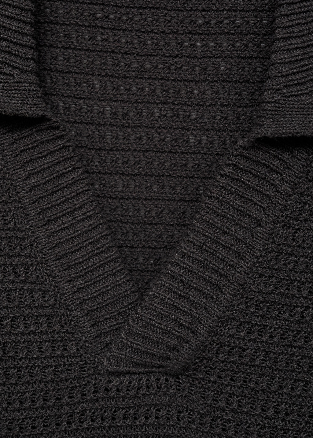 Crochet cotton polo shirt