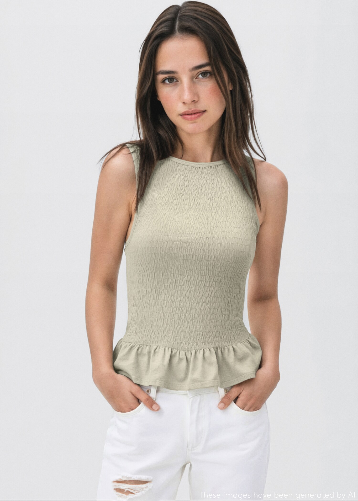 Top froncé volant - Plan moyen