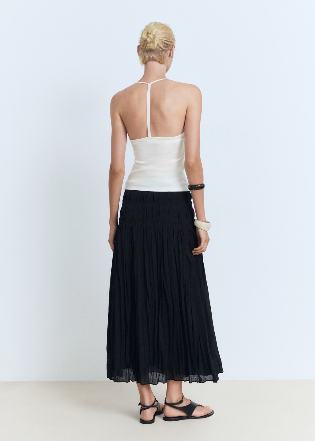 Mango Open-back cotton top