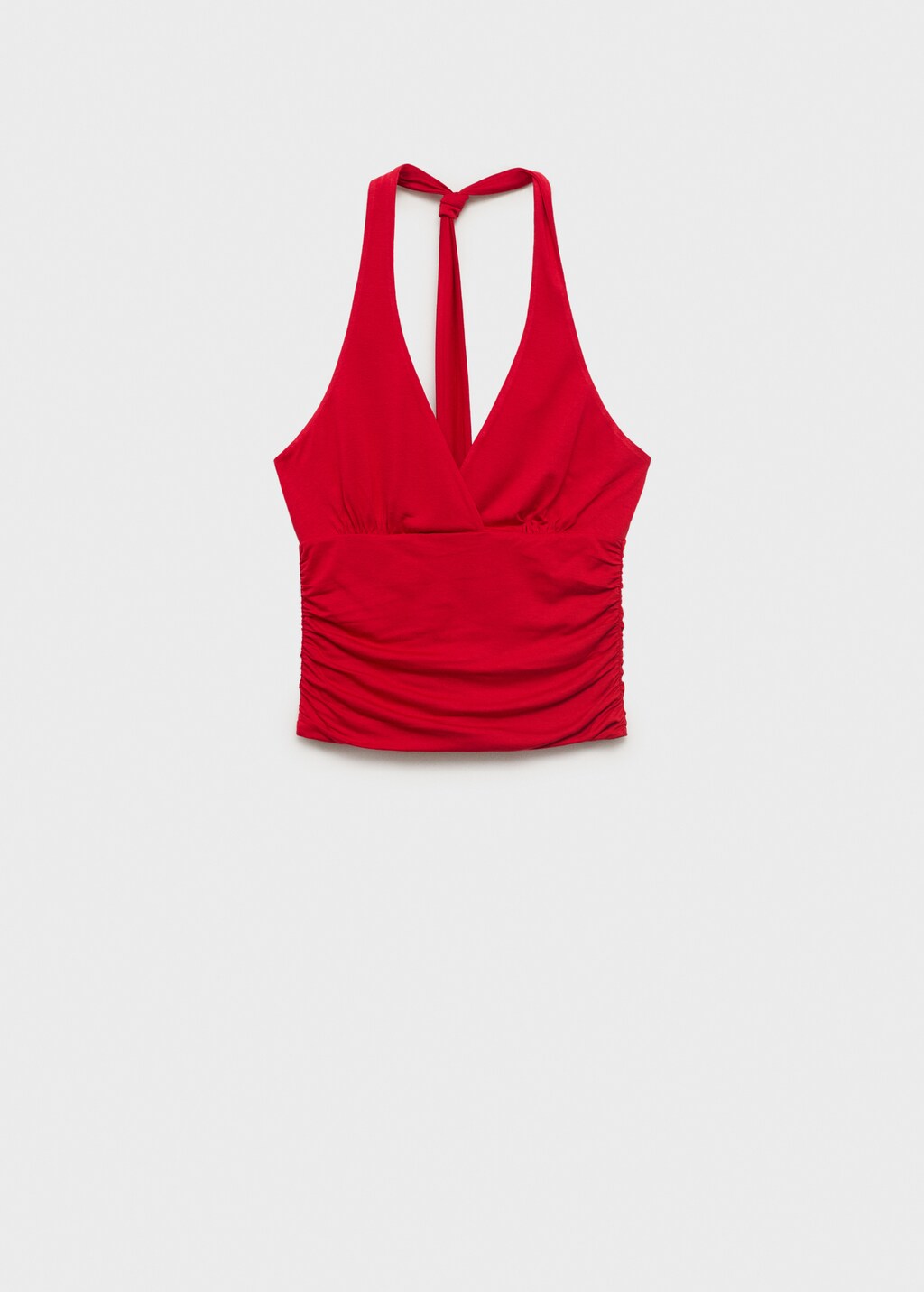 Mango V-neck top with open back