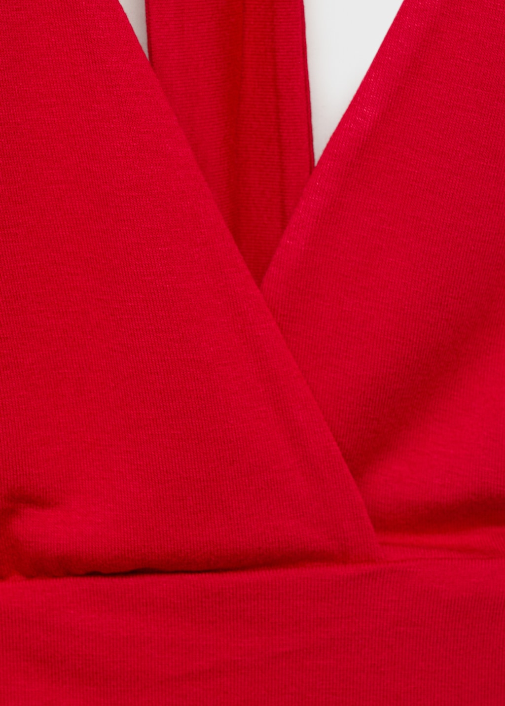 Mango V-neck top with open back