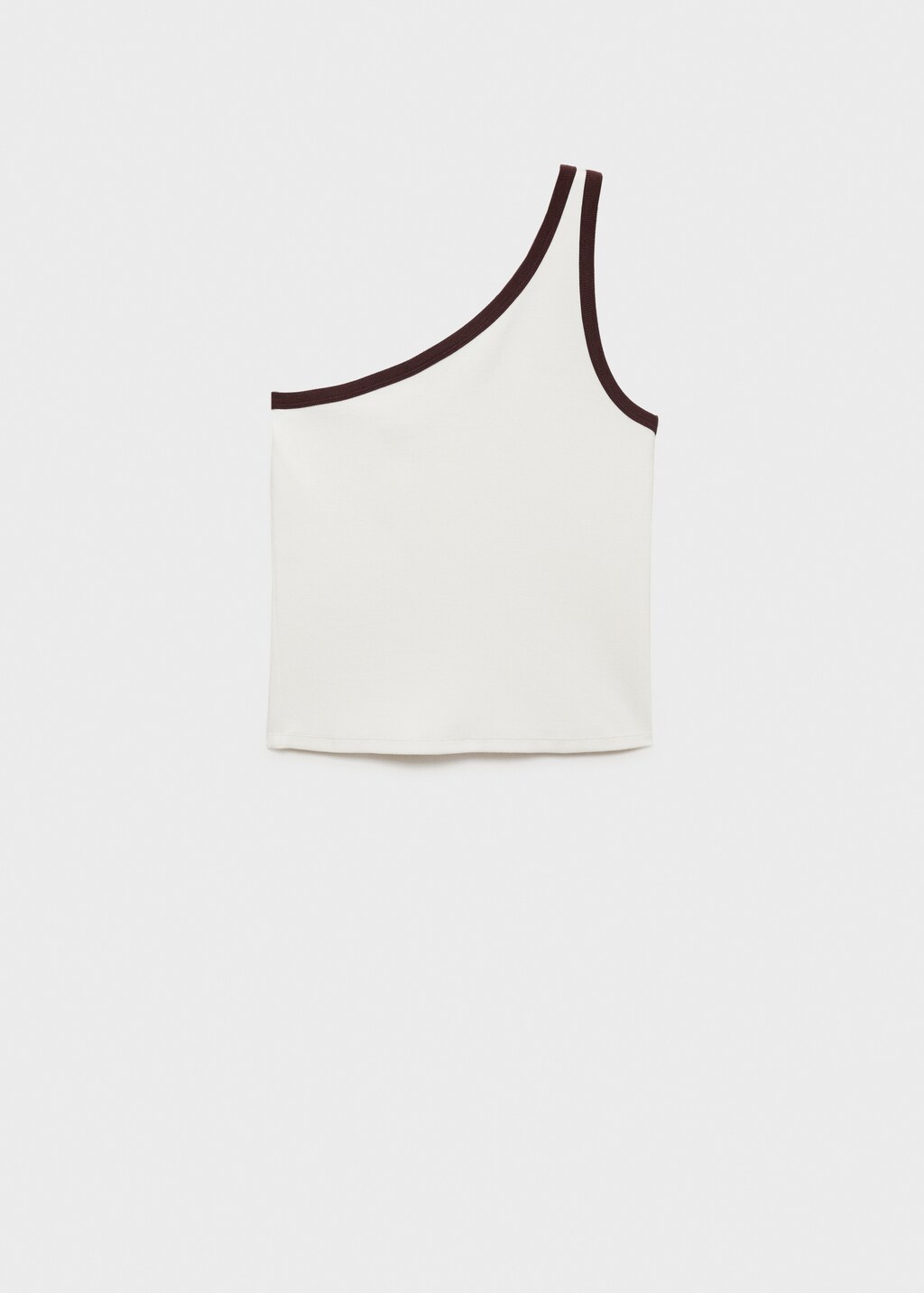 Mango Asymmetrical top with contrasting trim