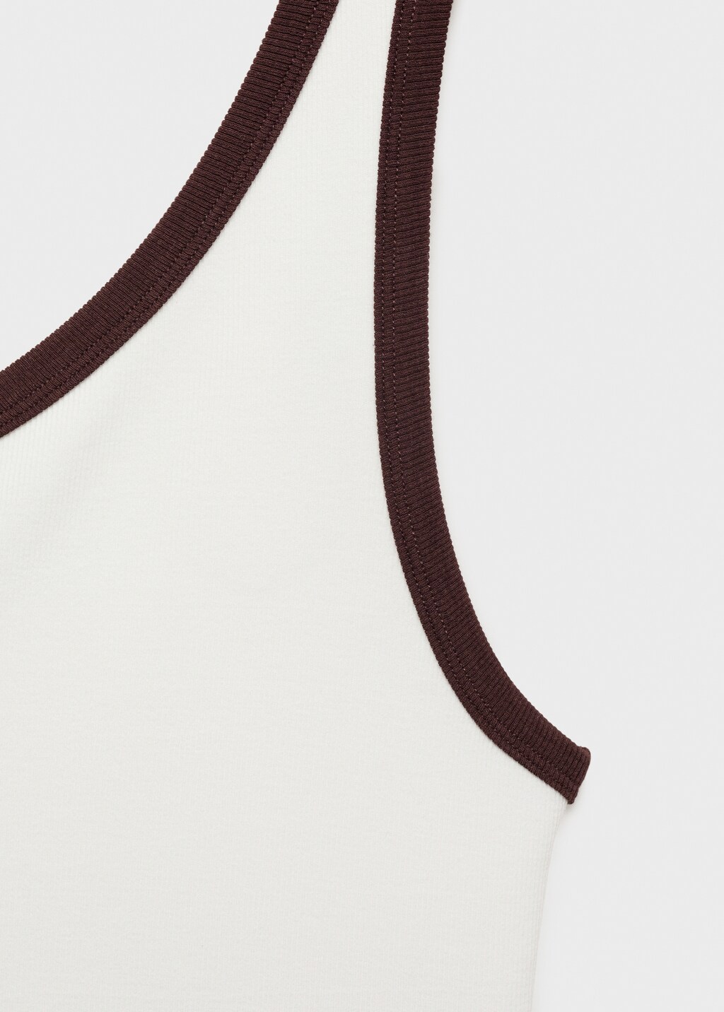 Mango Asymmetrical top with contrasting trim