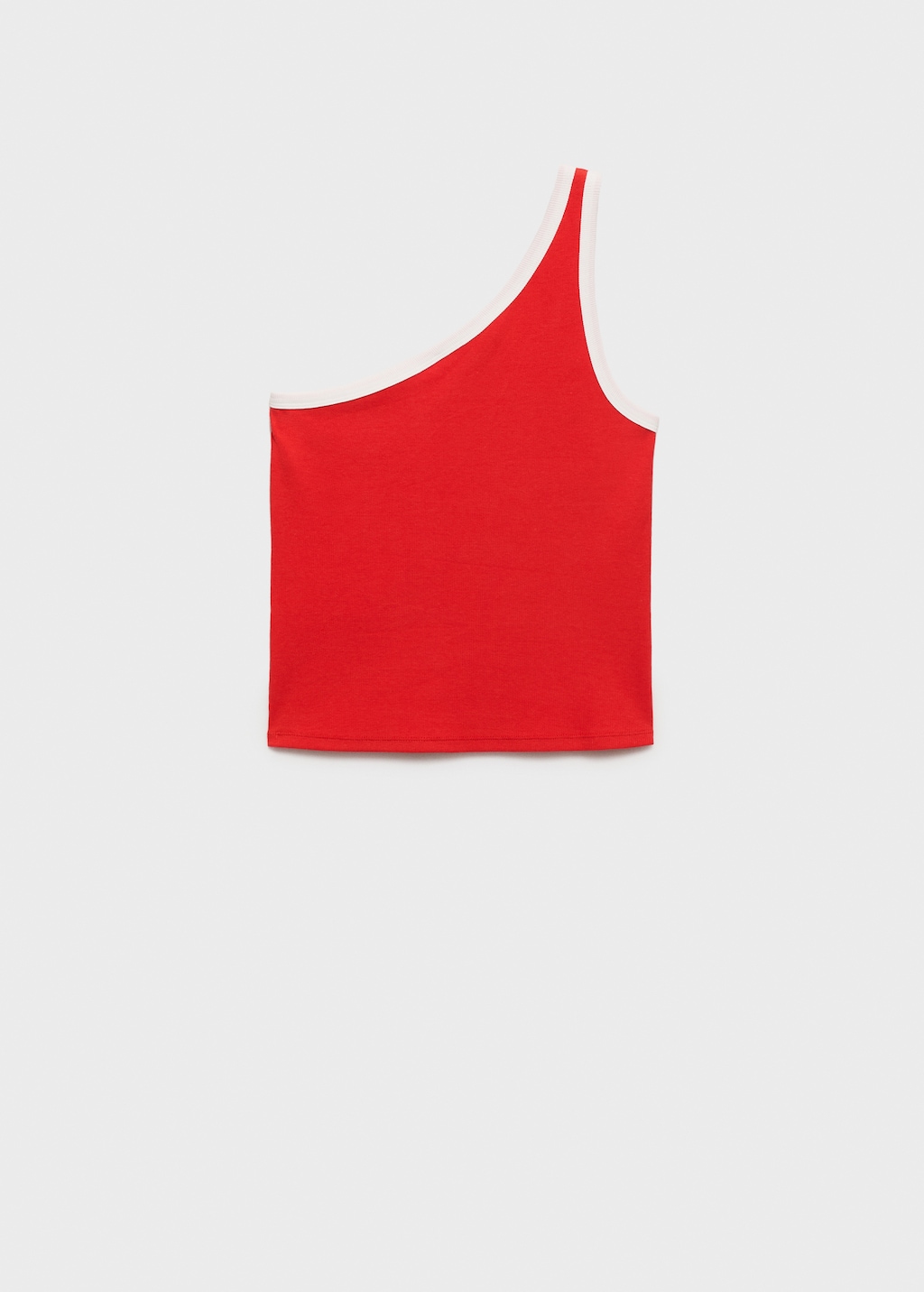 Mango Asymmetrical top with contrasting trim