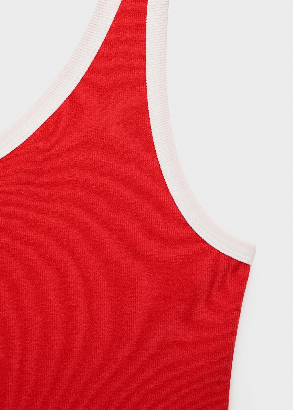 Mango Asymmetrical top with contrasting trim