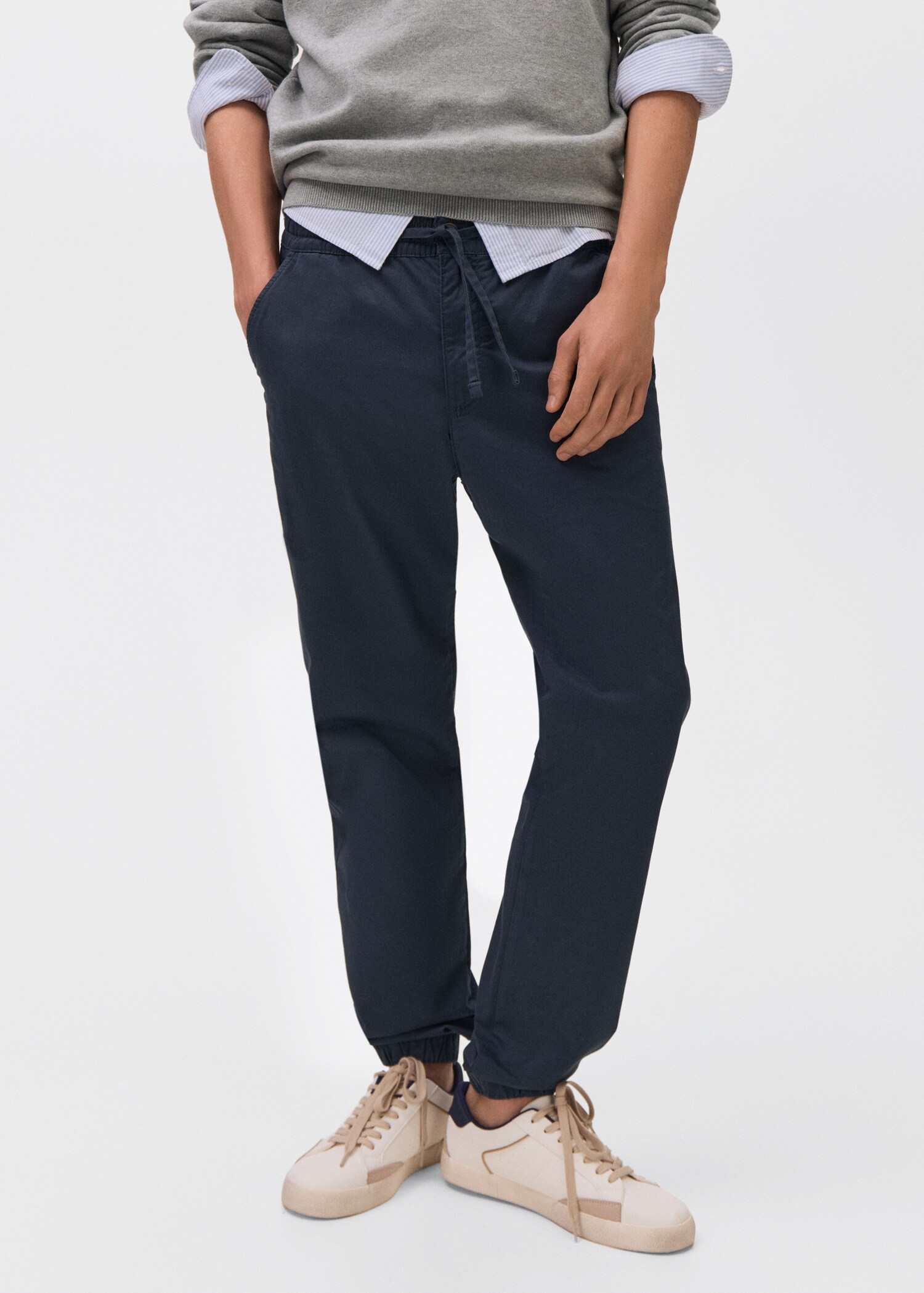 Drawstring jogger trousers - Medium plane