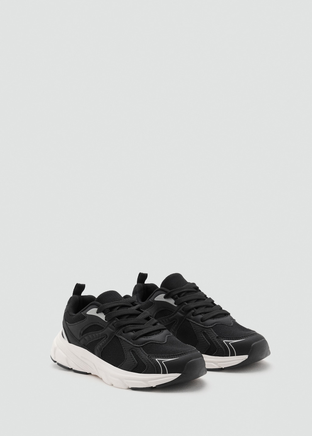 Combined sneakers with laces