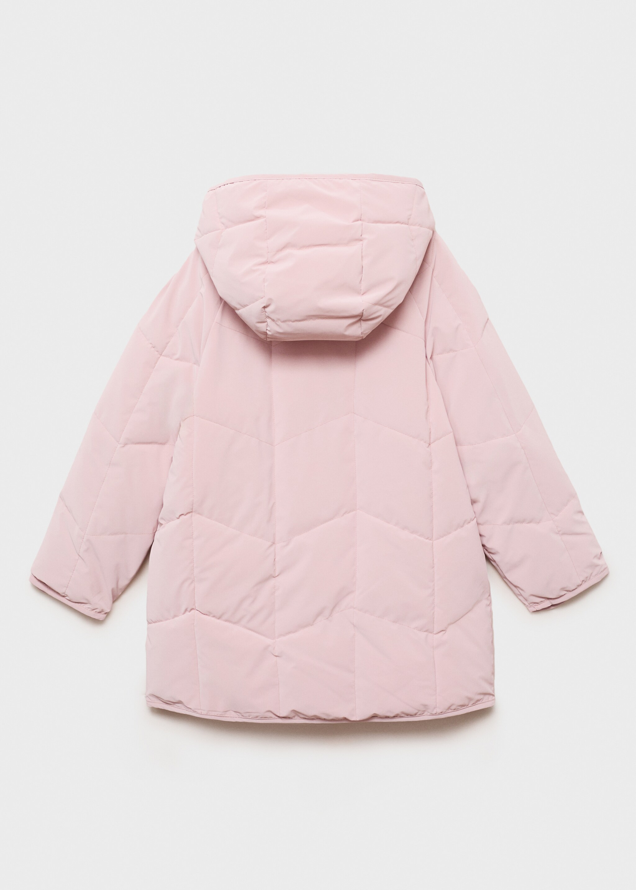 Hood quilted coat - Reverse of the article