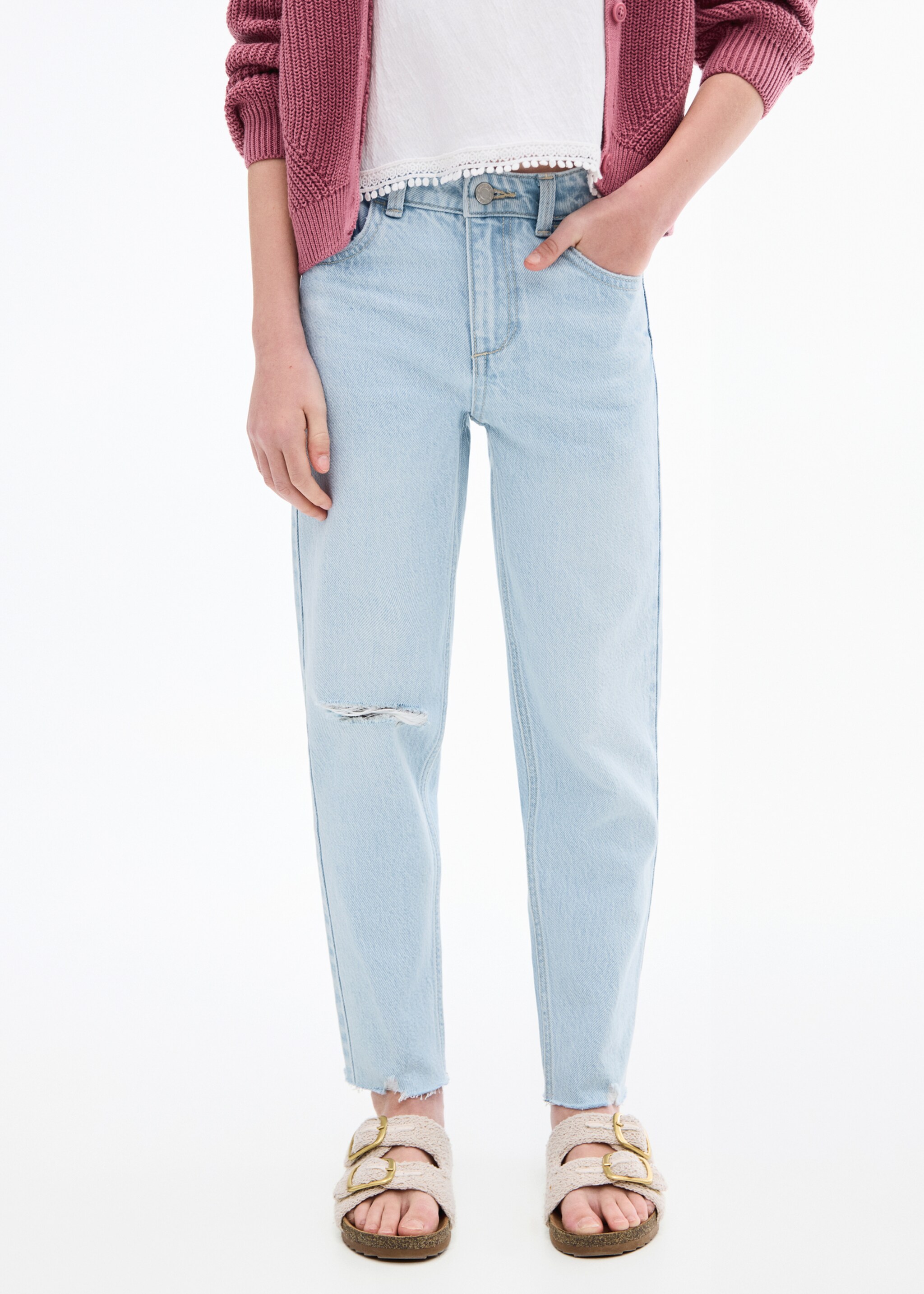 Jeans mom fit rotos decorativos - Detalle del artículo 6