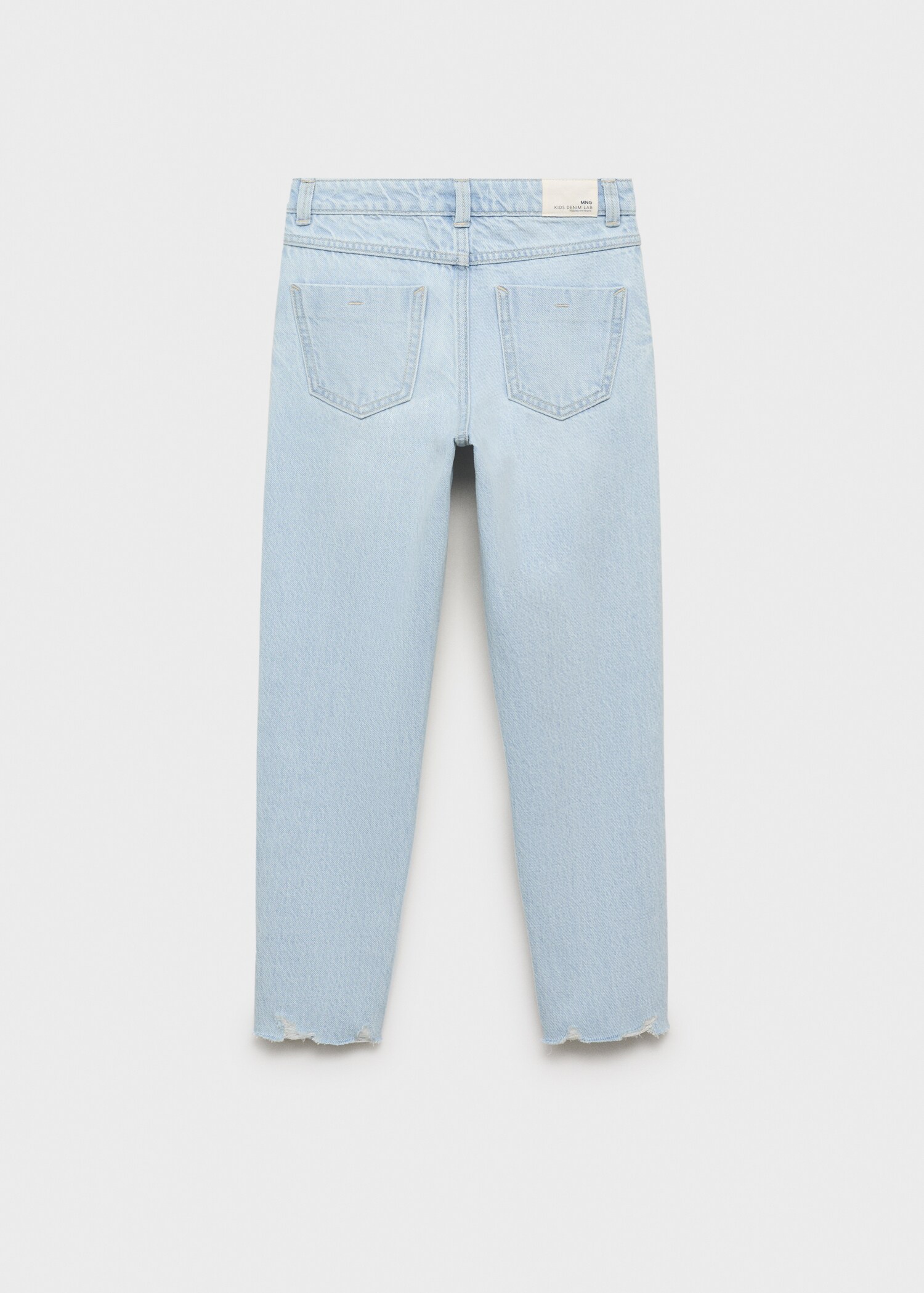 Jeans mom fit rotos decorativos - Reverso del artículo