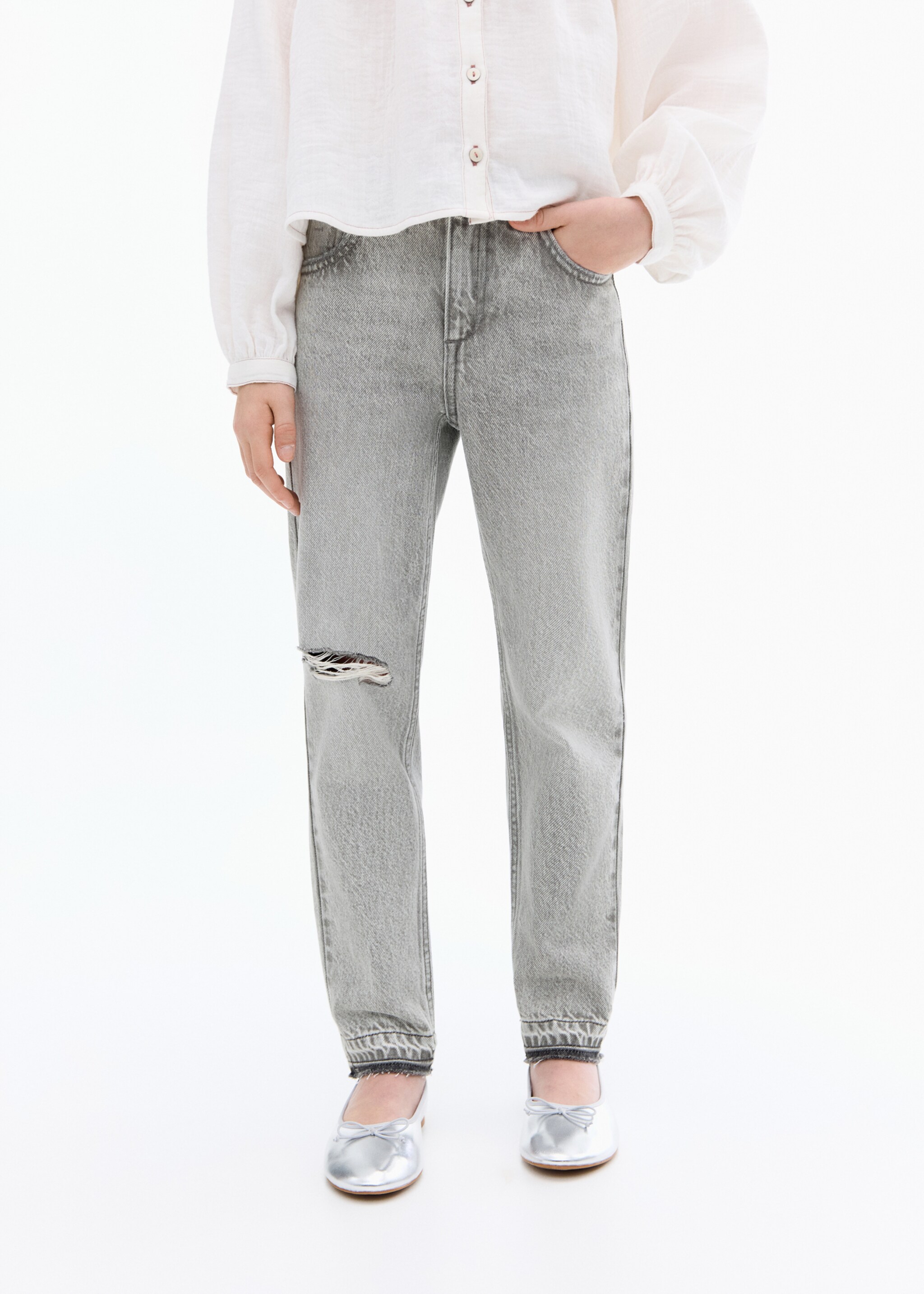 Jeans mom fit rotos decorativos - Detalle del artículo 6