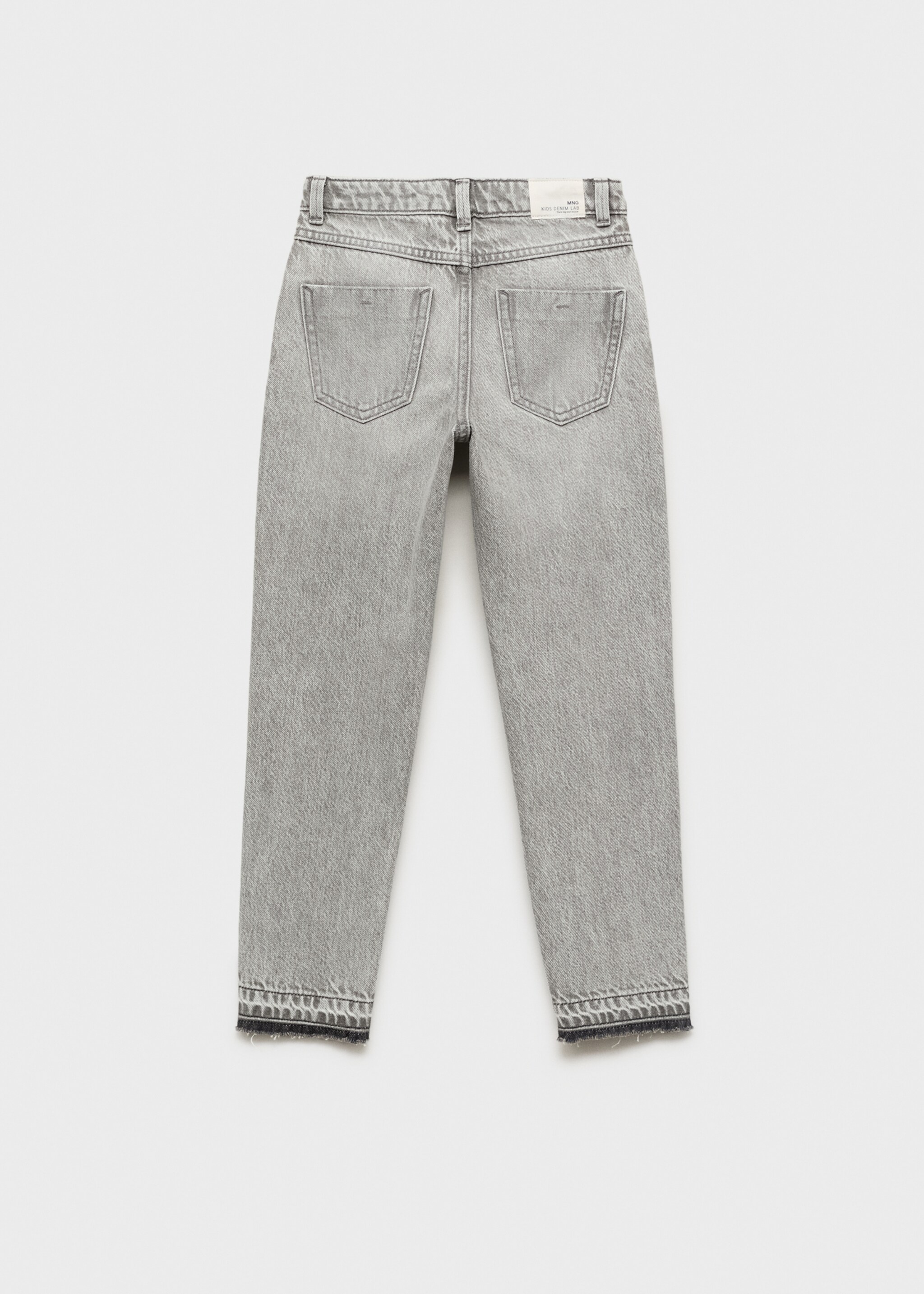 Jeans mom fit rotos decorativos - Reverso del artículo