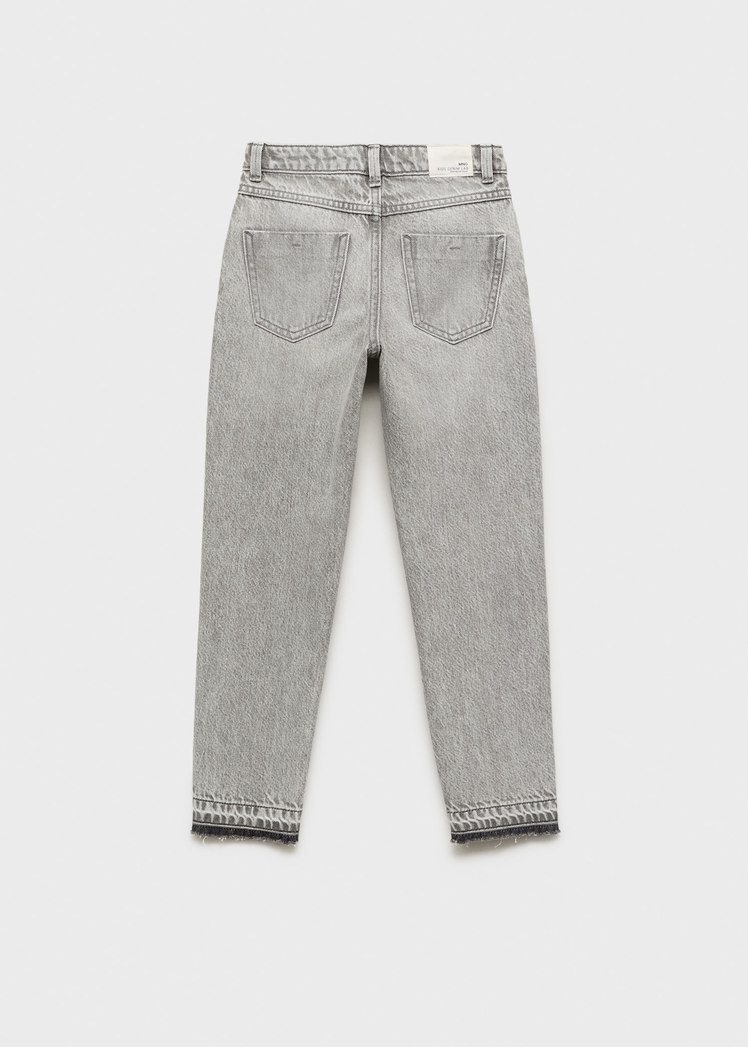 Mom fit decorative rips jeans - Reverse of the article