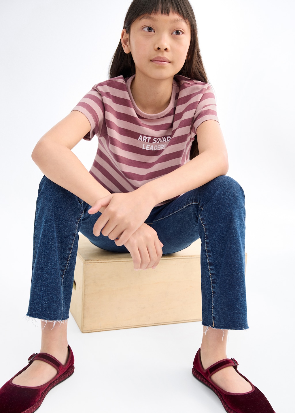 Printed striped T-shirt