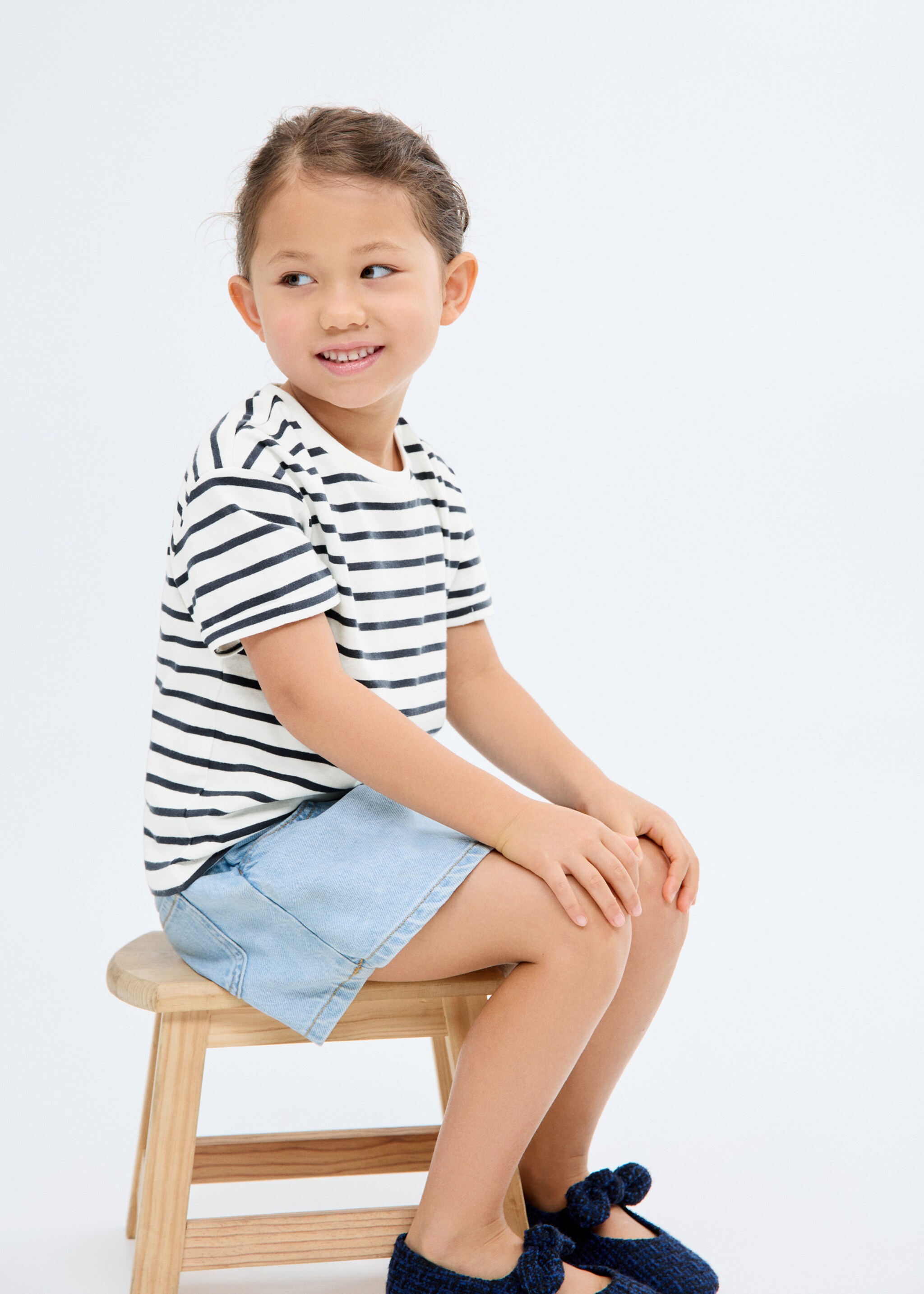 Patch striped t-shirt - Medium plane