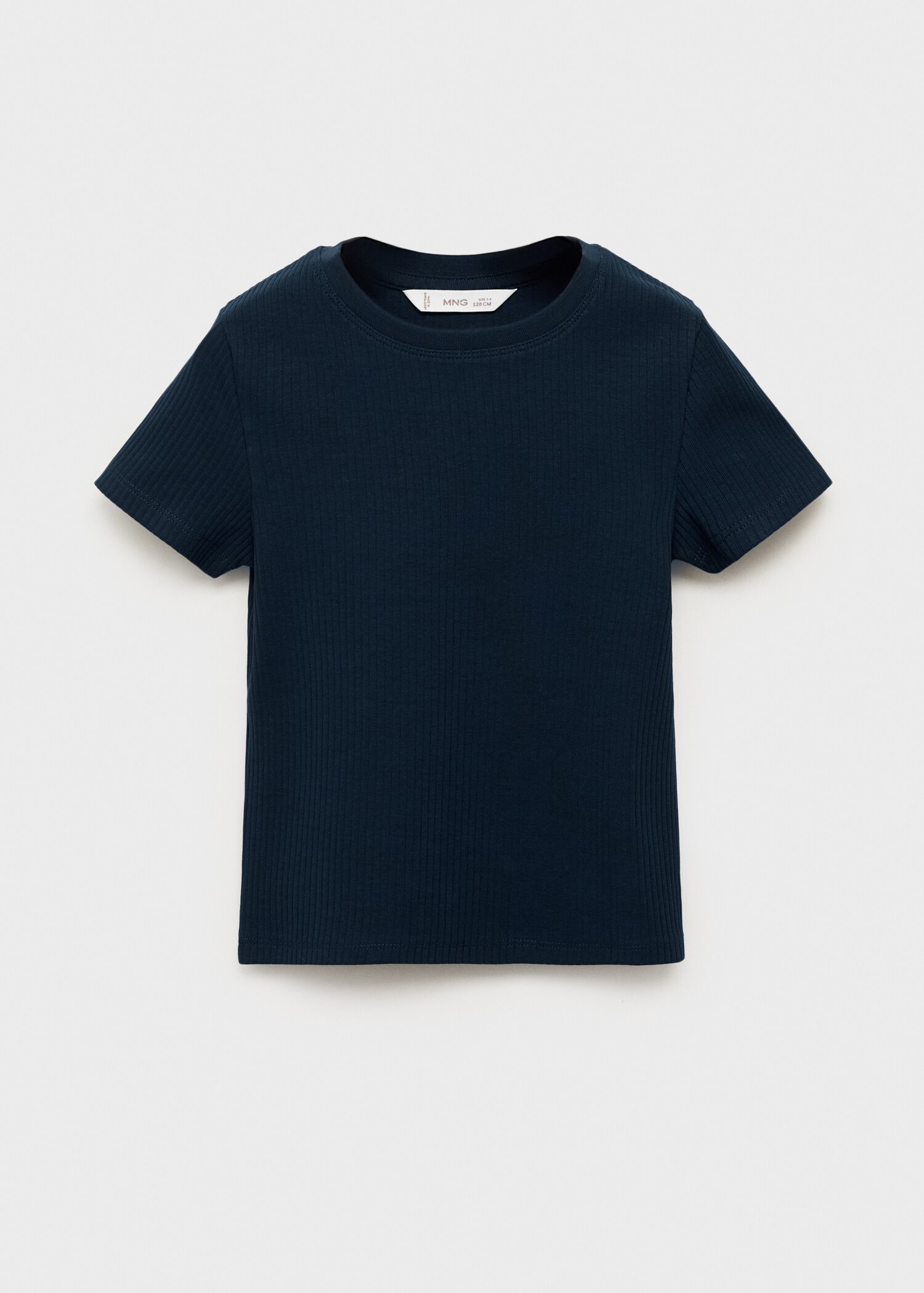 Ribbed cotton T-shirt - Article without model
