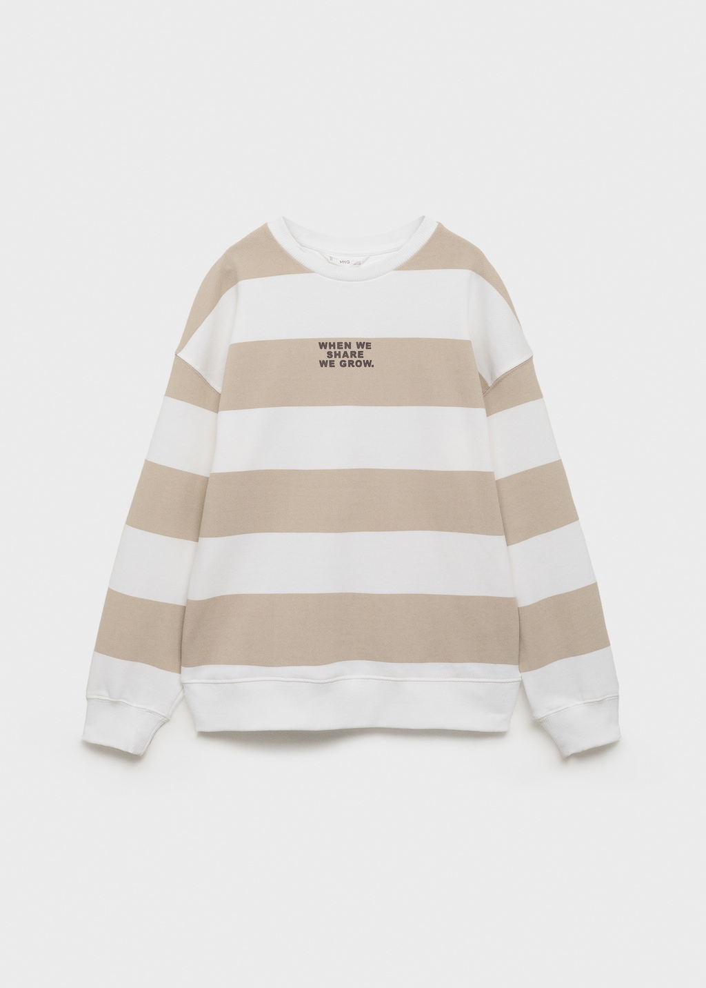 Striped cotton-blend sweatshirt