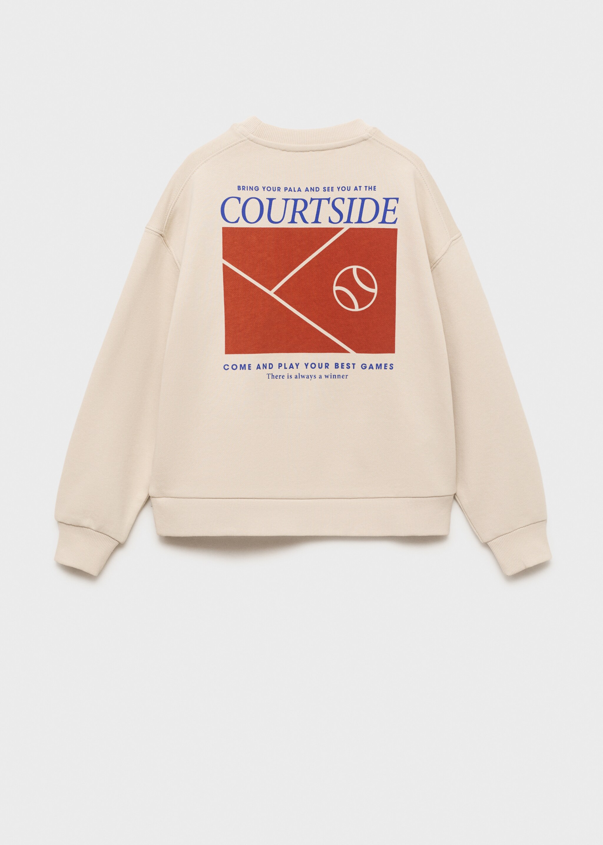 Printed embroidered sweatshirt - Reverse of the article