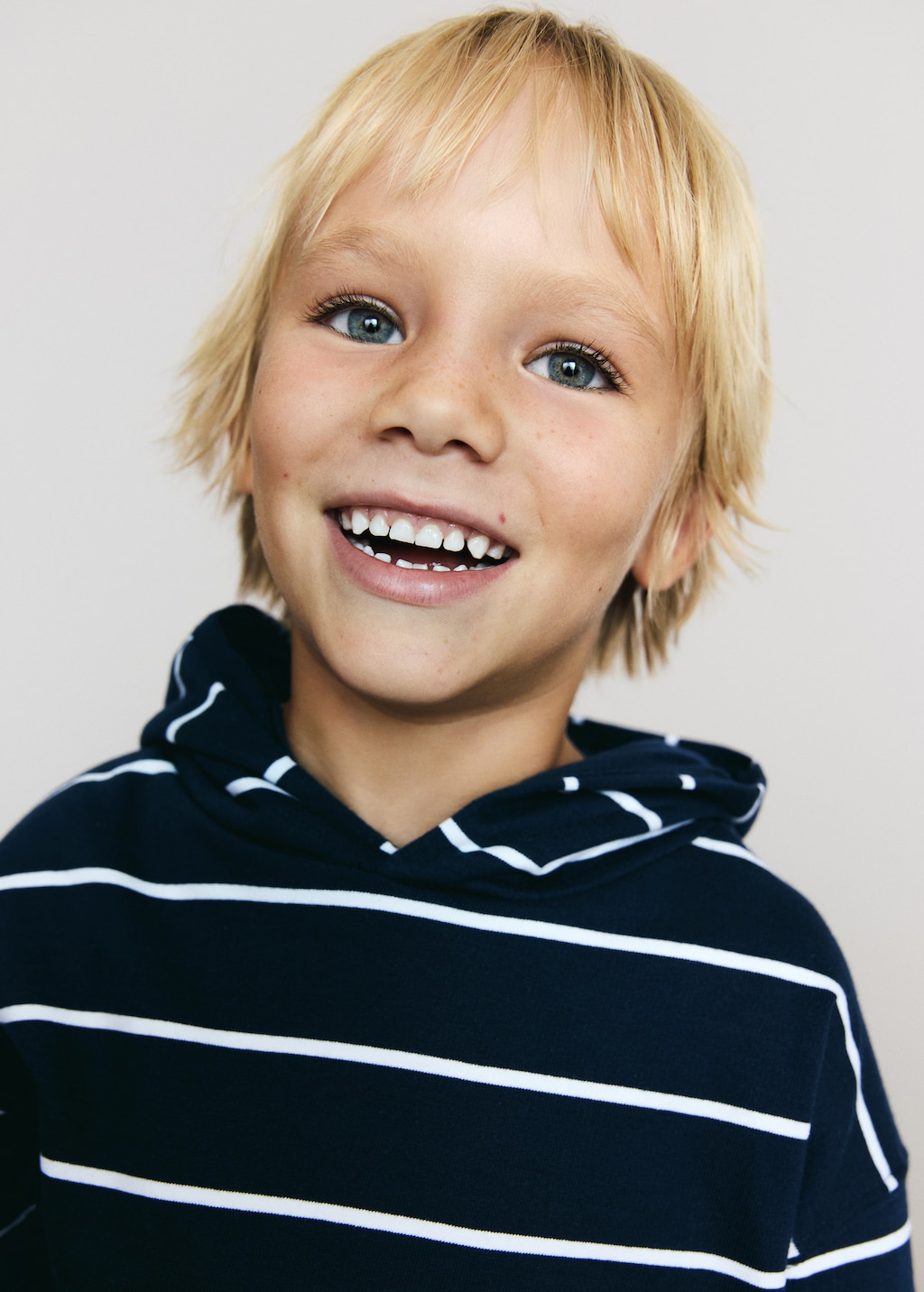 Striped hooded sweatshirt