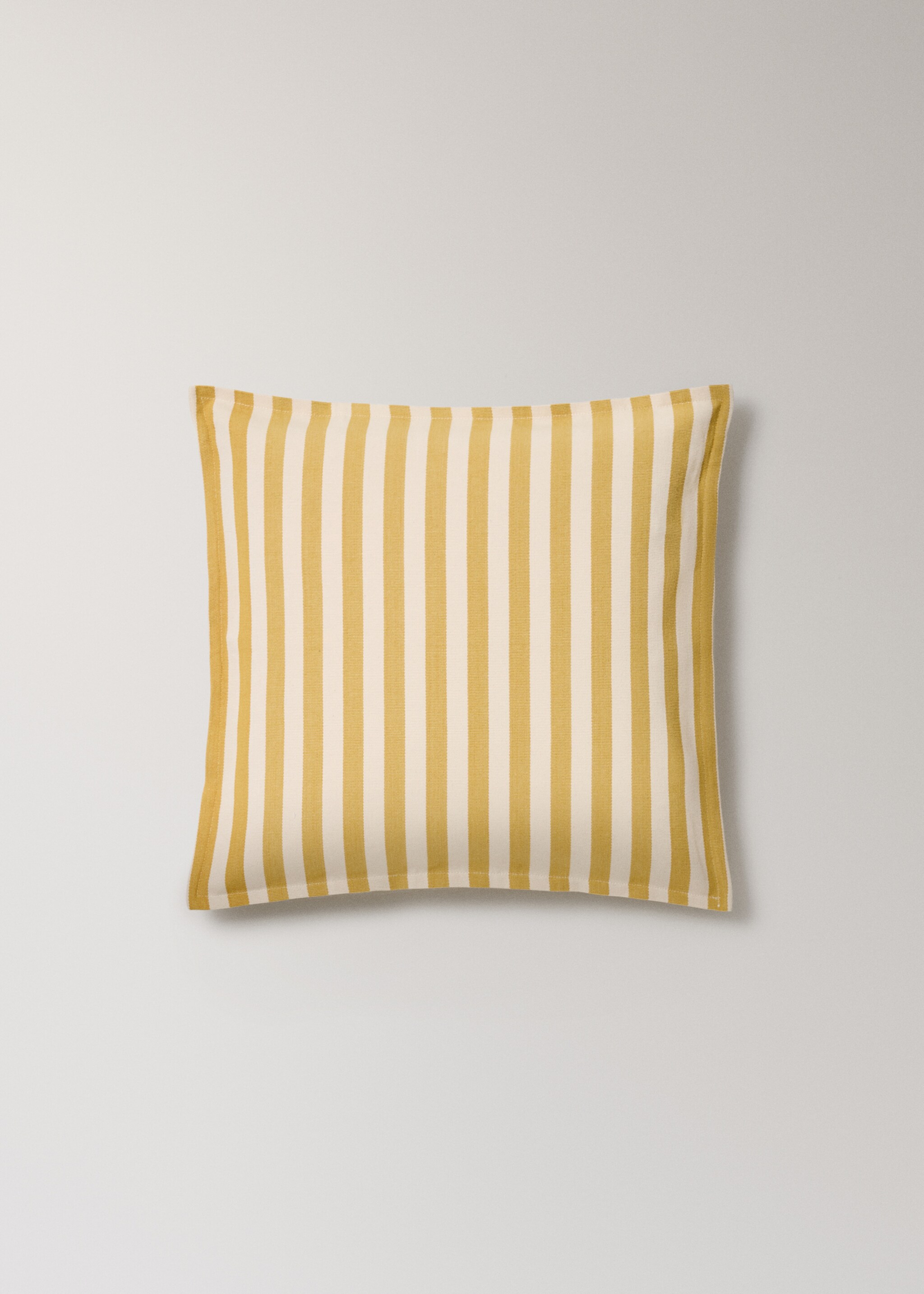 Cotton two-tone cushion cover with woven stripes 50x50 cm - Article without model