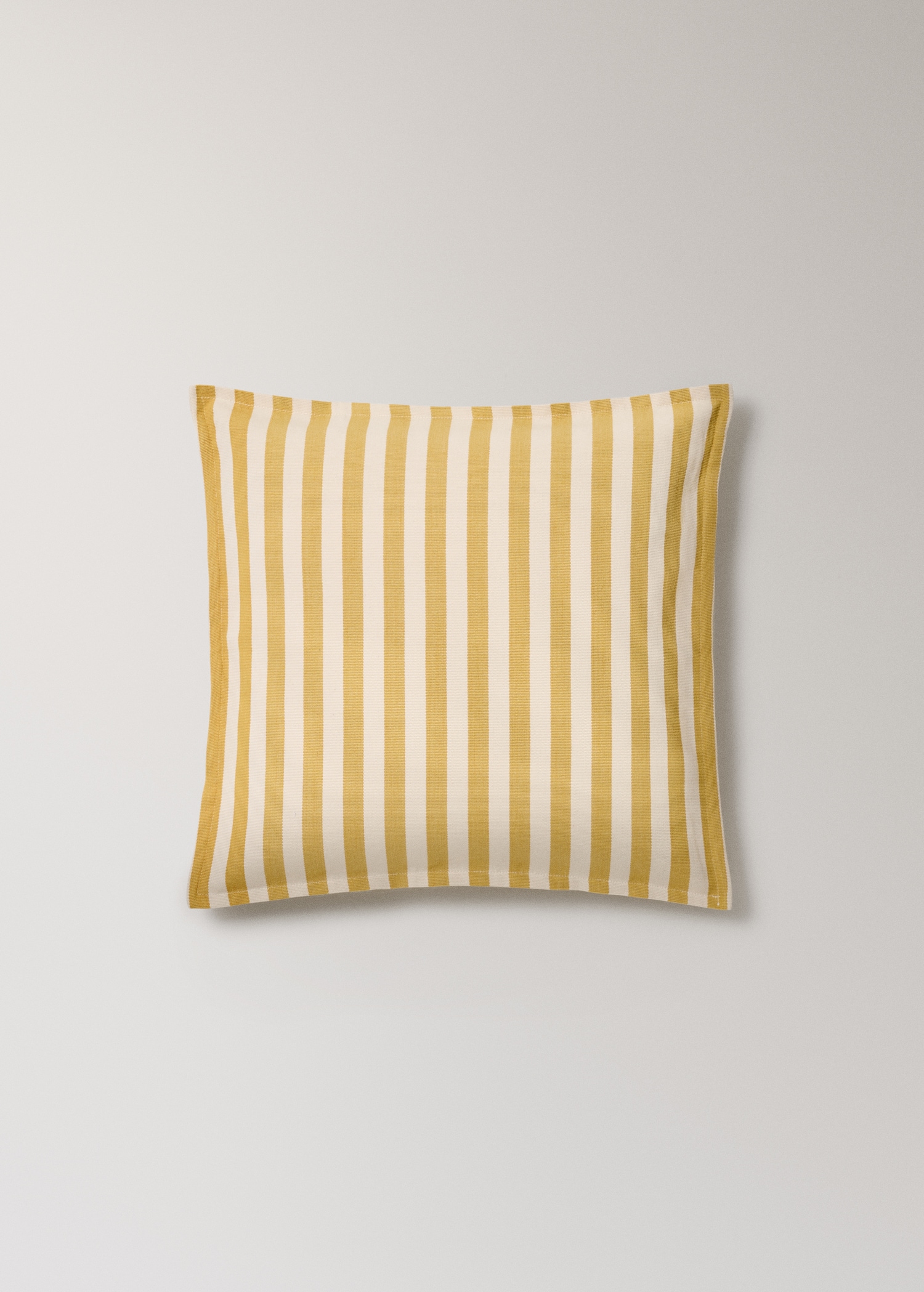 Cotton two-tone cushion cover with woven stripes 50x50 cm - Article without model